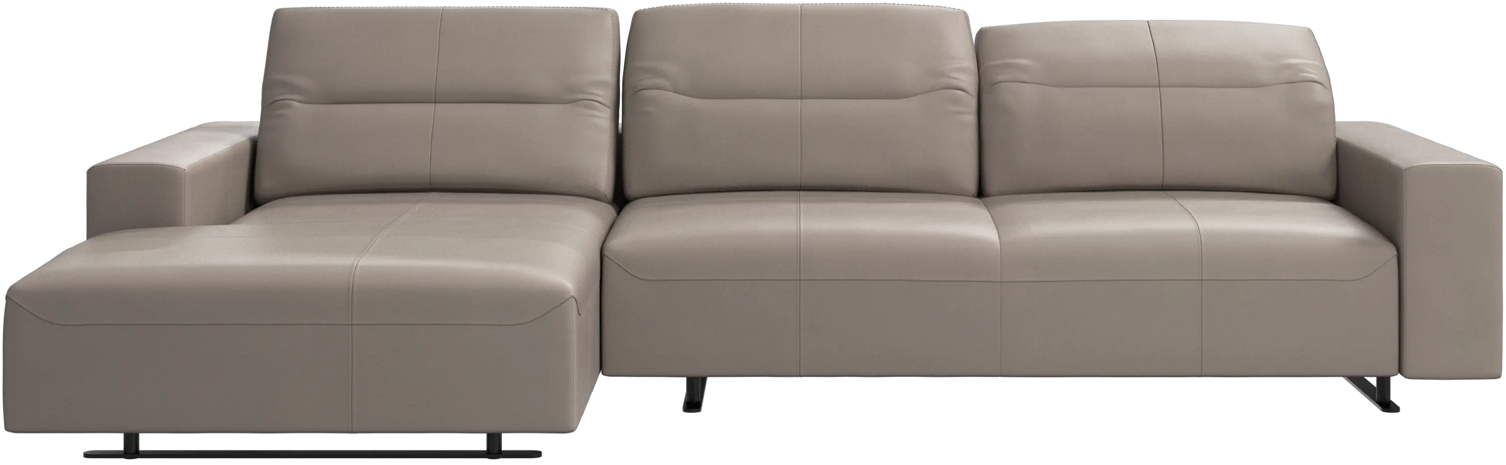 Hampton ソファ アジャスタブルバック&レフトサイド レスティングユニット、ライトサイド収納付き