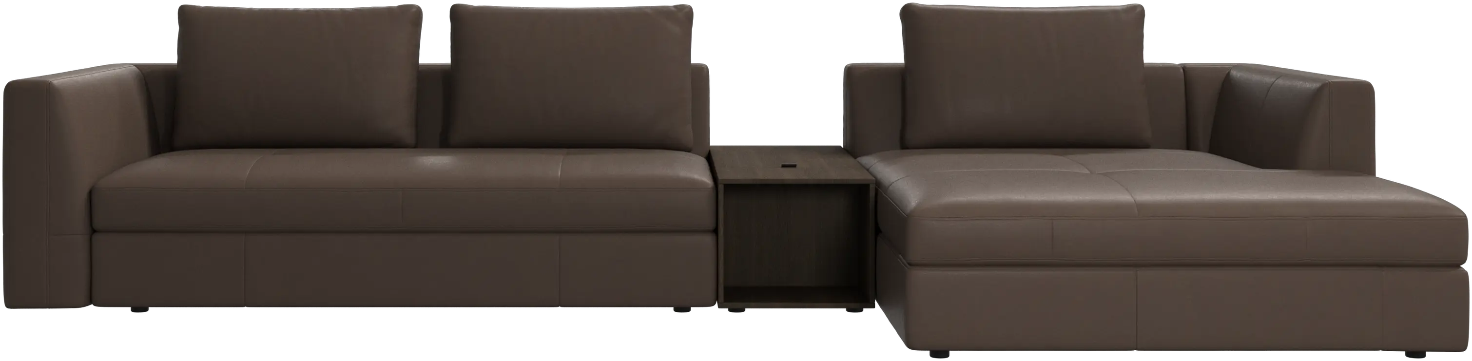 Bergamo chaise longue sofa with storage