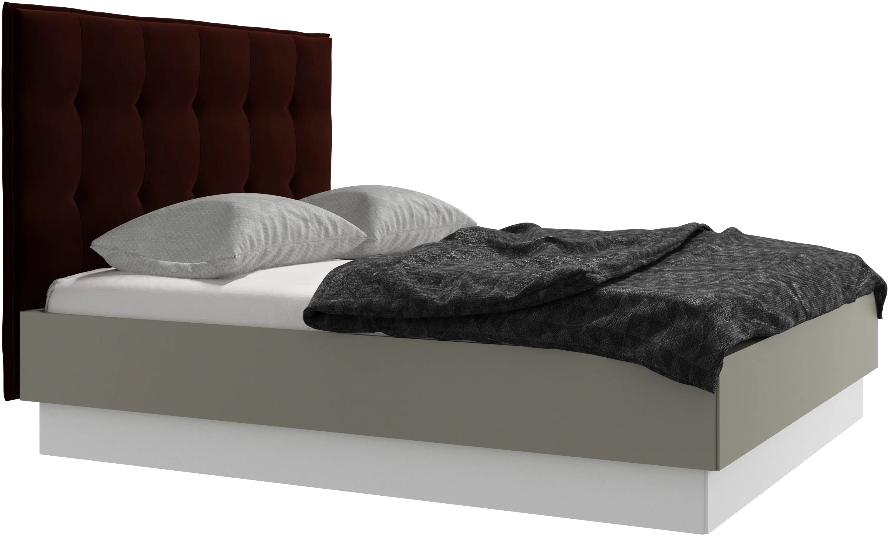 Lugano storage bed with lift-up frame and slats, excl. mattress