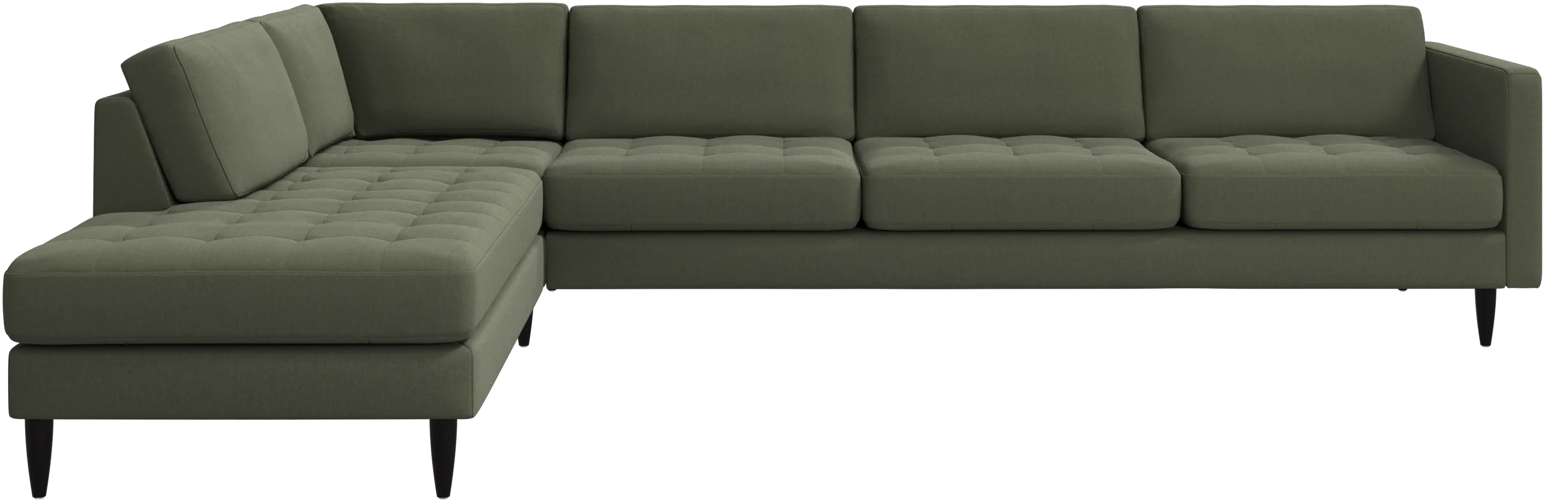 Osaka corner sofa with lounging unit, tufted seat