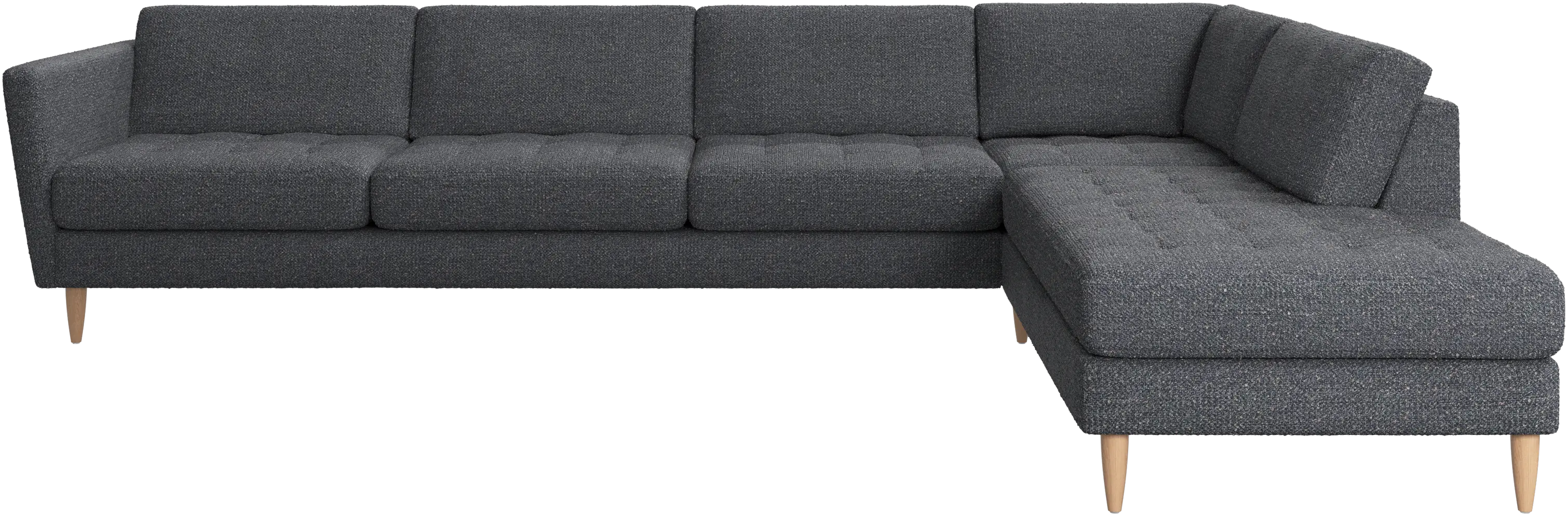 Osaka corner sofa with lounging unit, tufted seat