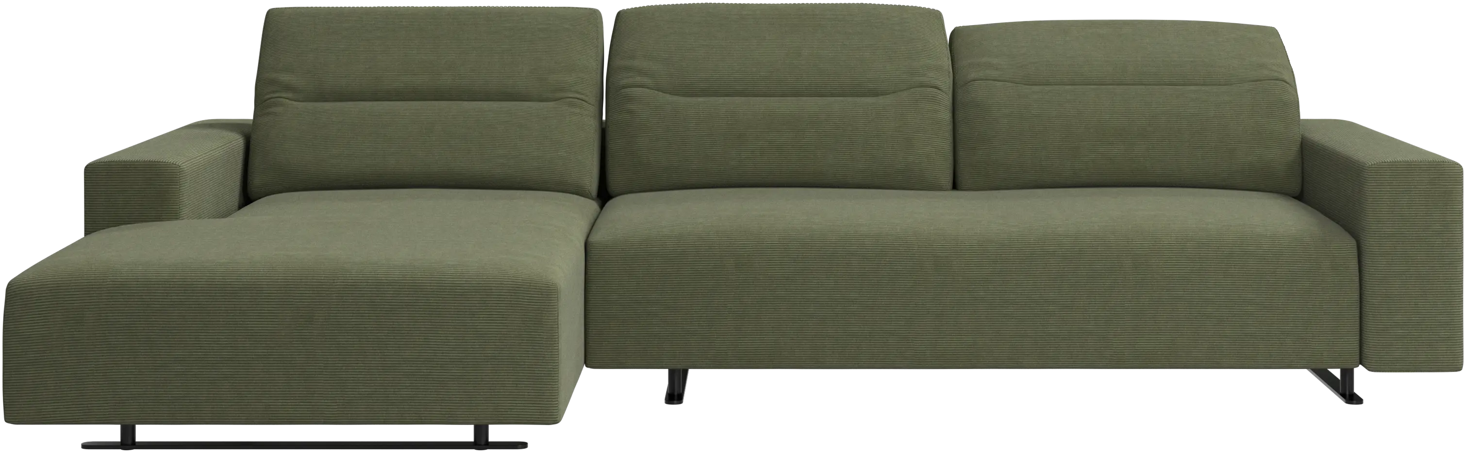Hampton sofa with adjustable back and resting unit left side