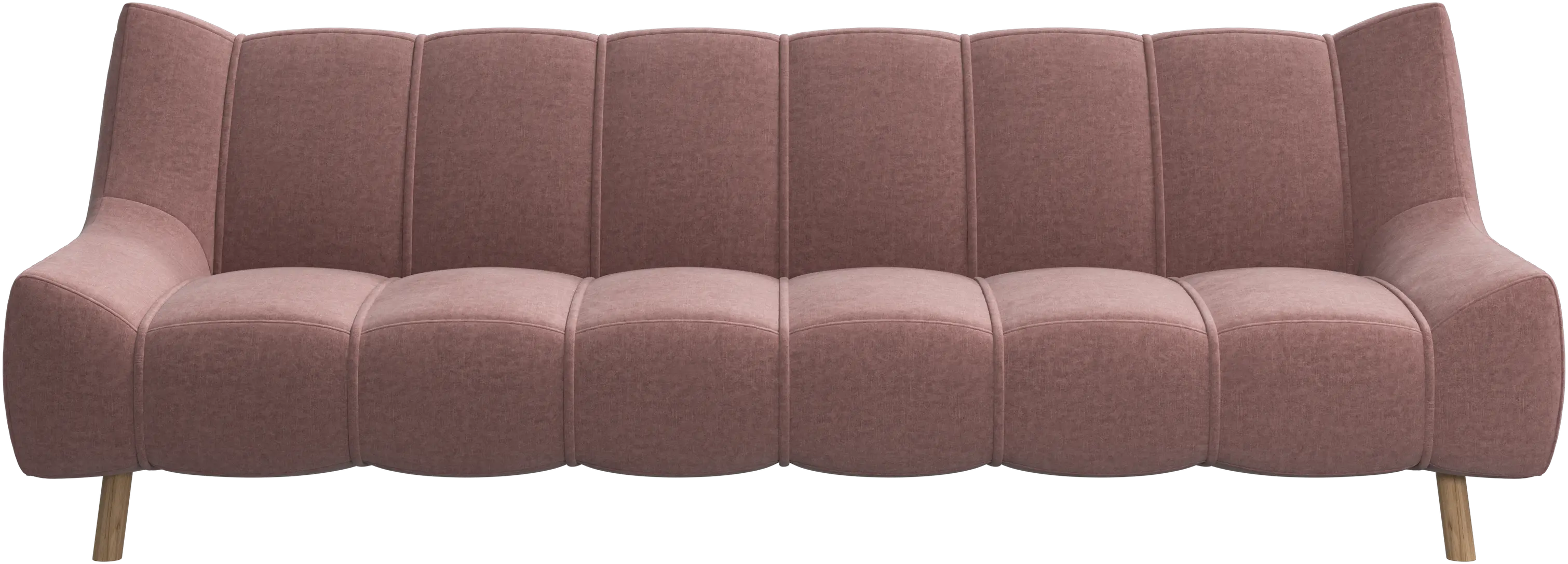 Sofá Nawabari de 3 plazas, pierna de madera