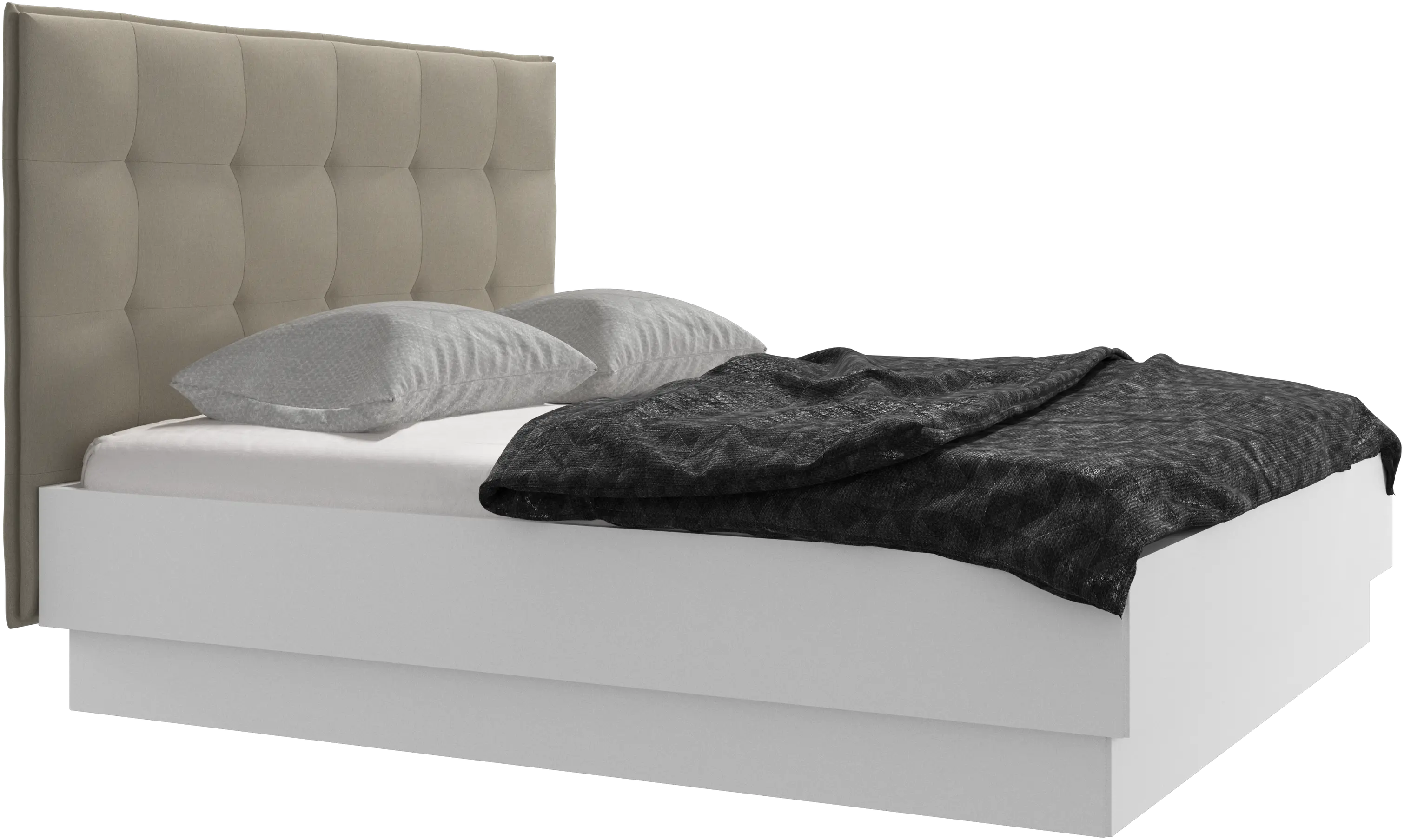 Lugano Bett mit Lattenrost und Staufach unter hochklappbarer Liegefläche, Matratze gegen Aufpreis
