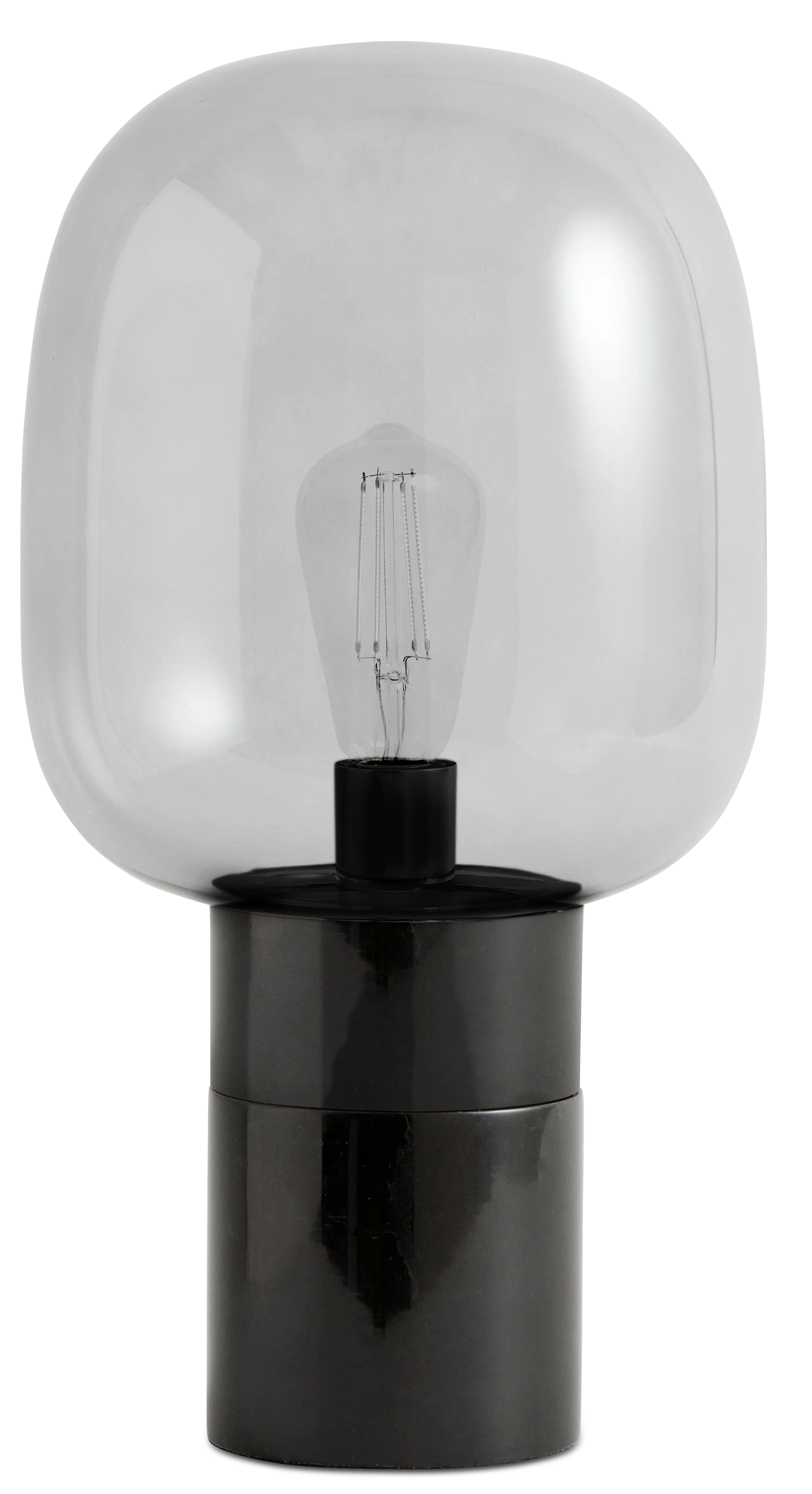 Lamps Stockholm Tischlampe rauchfarbenes Glas