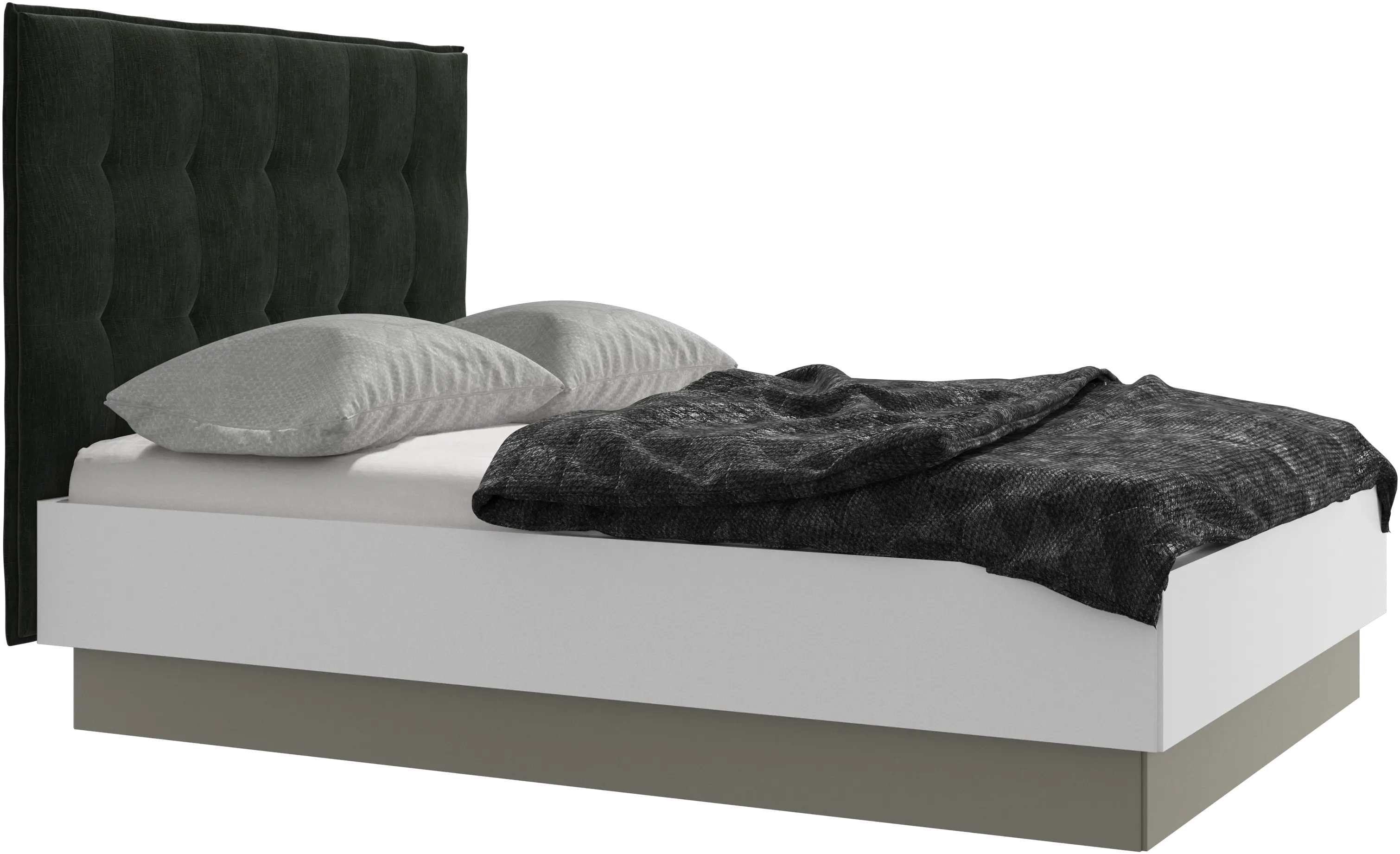 Lugano storage bed with lift-up frame and slats, excl. mattress