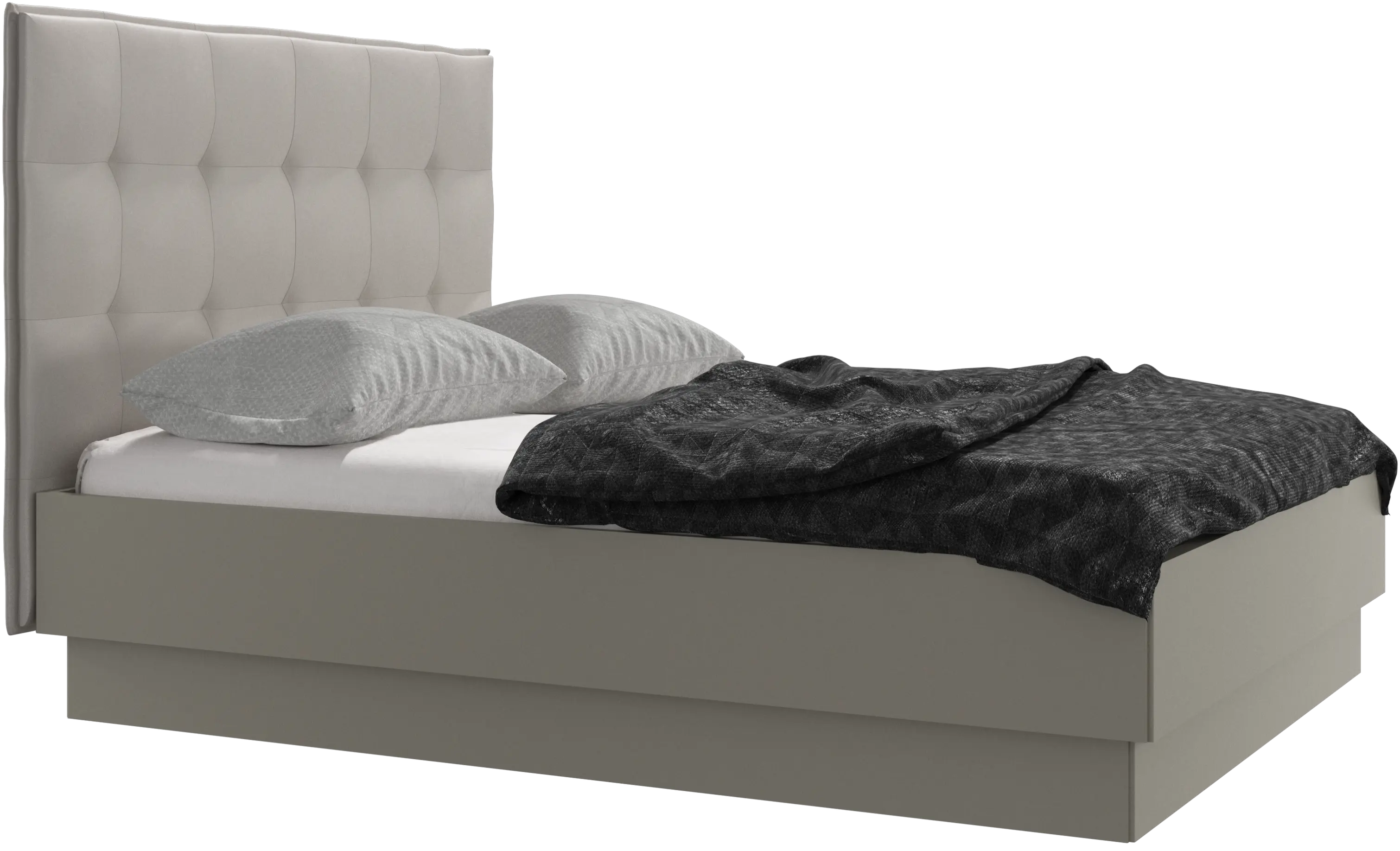 Lugano storage bed with lift-up frame and slats, excl. mattress