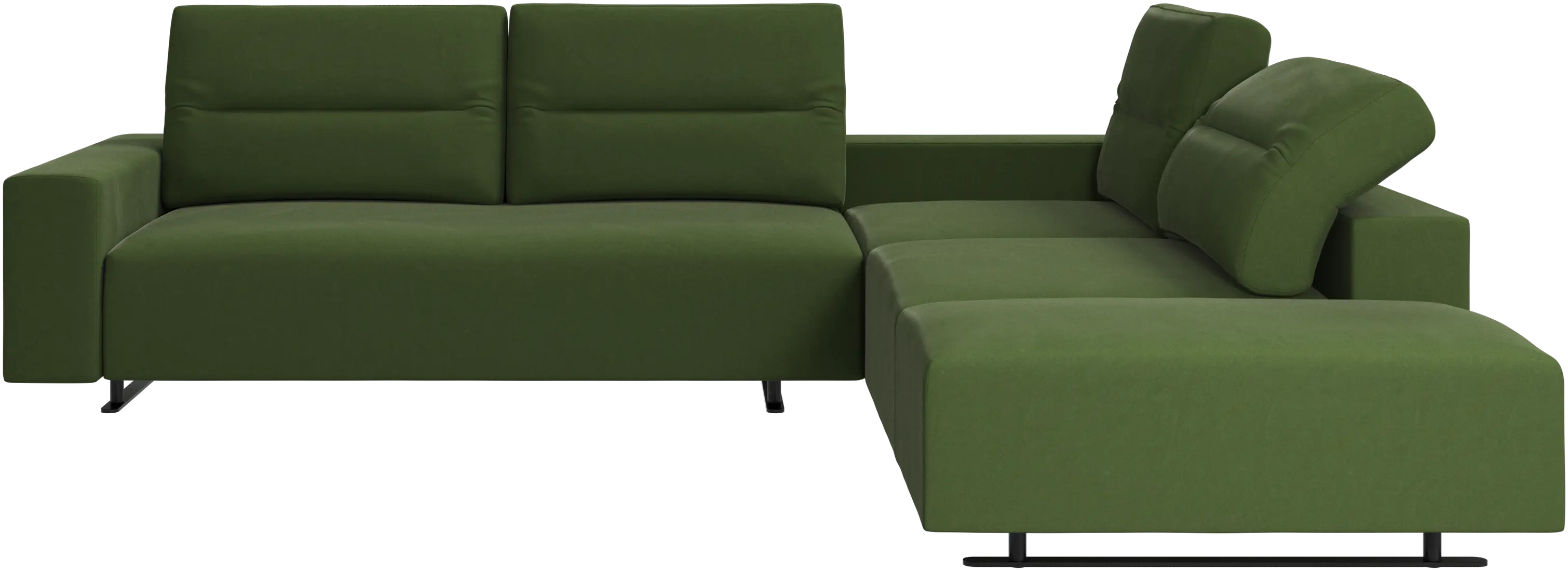 Hampton corner sofa with adjustable back and lounging unit