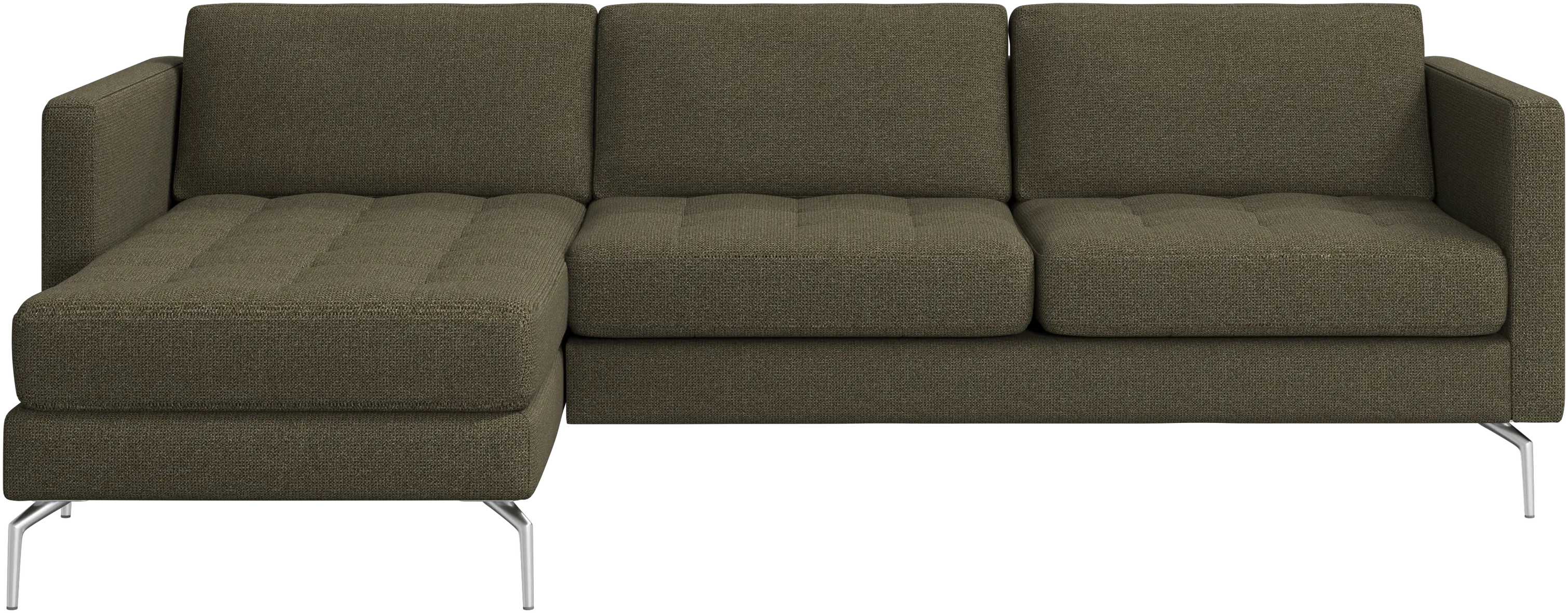 Osaka sofa with resting unit, tufted seat