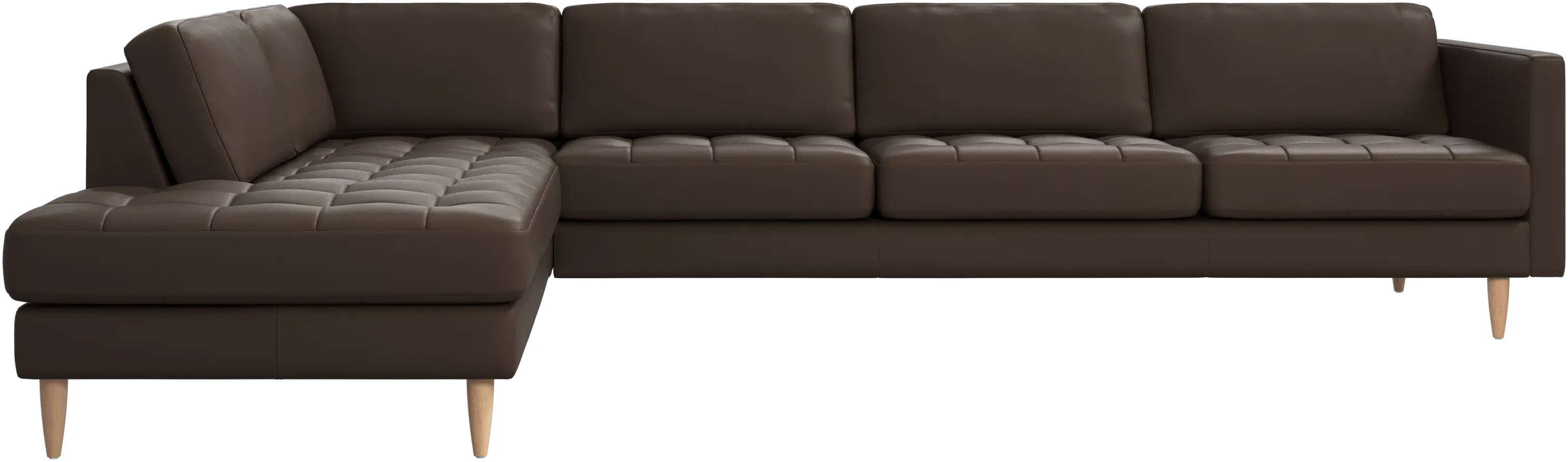 Canapé d'angle Osaka avec chaise longue, assise capitonnée