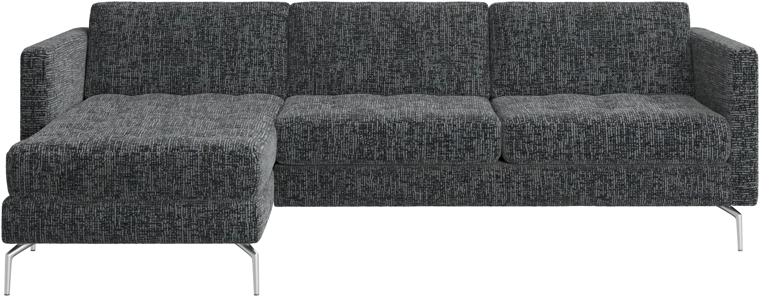 Canapé Osaka avec chaise longue, assise capitonnée