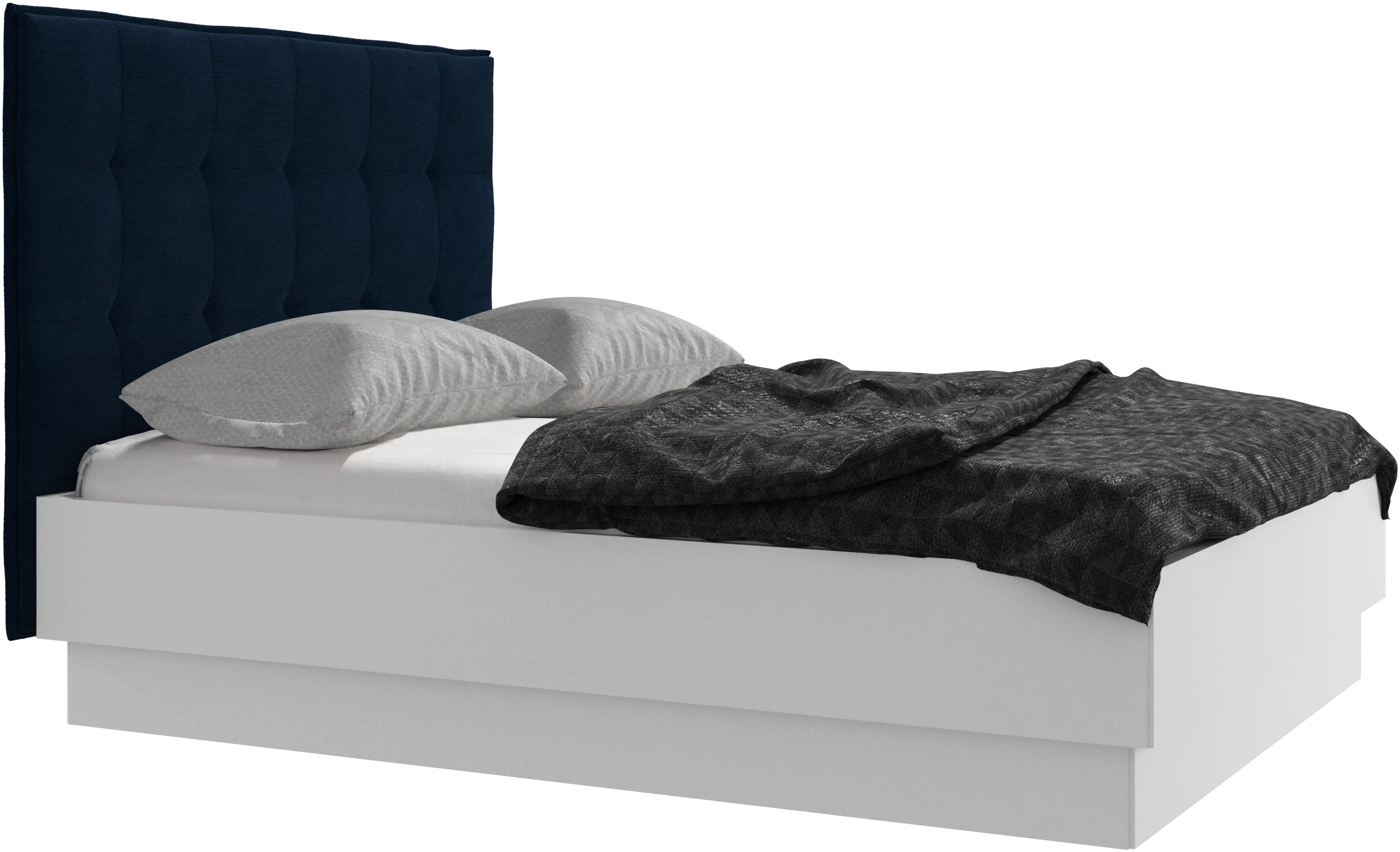 Lugano storage bed with lift-up frame and slats, excl. mattress