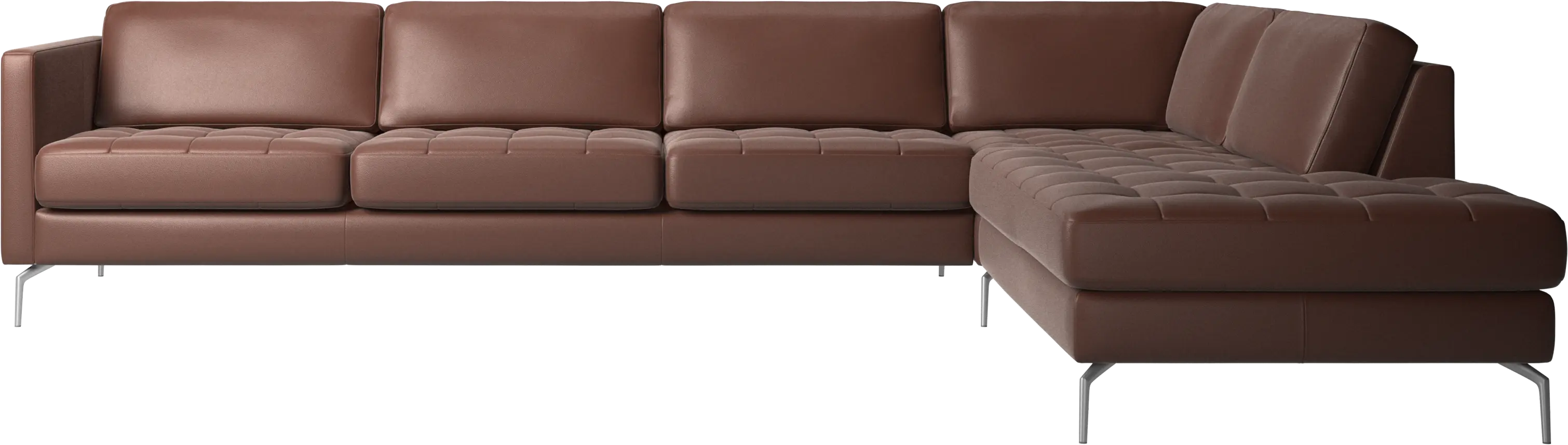Osaka corner sofa with lounging unit, tufted seat