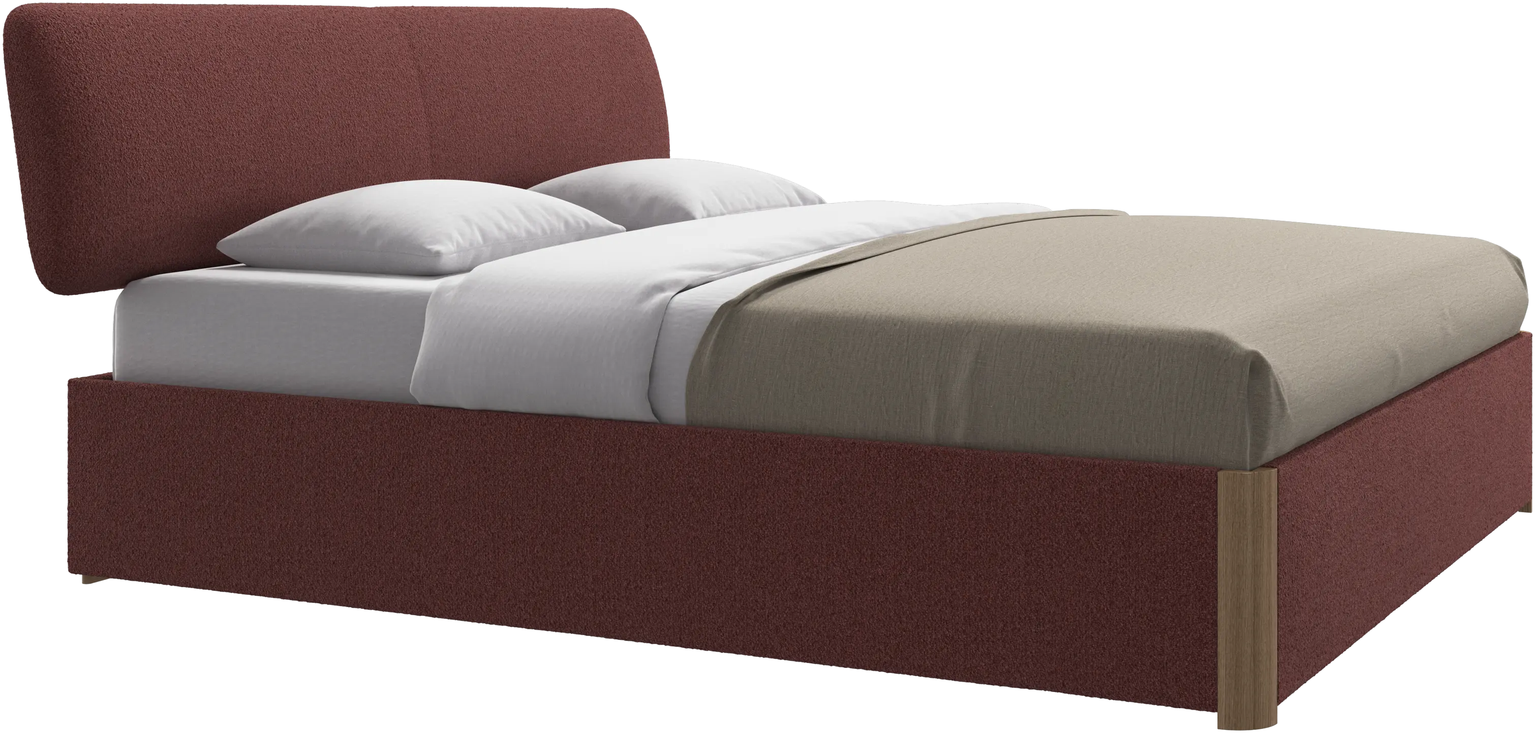 Element bed, bed-mounted headboard, with slats, excl. mattress