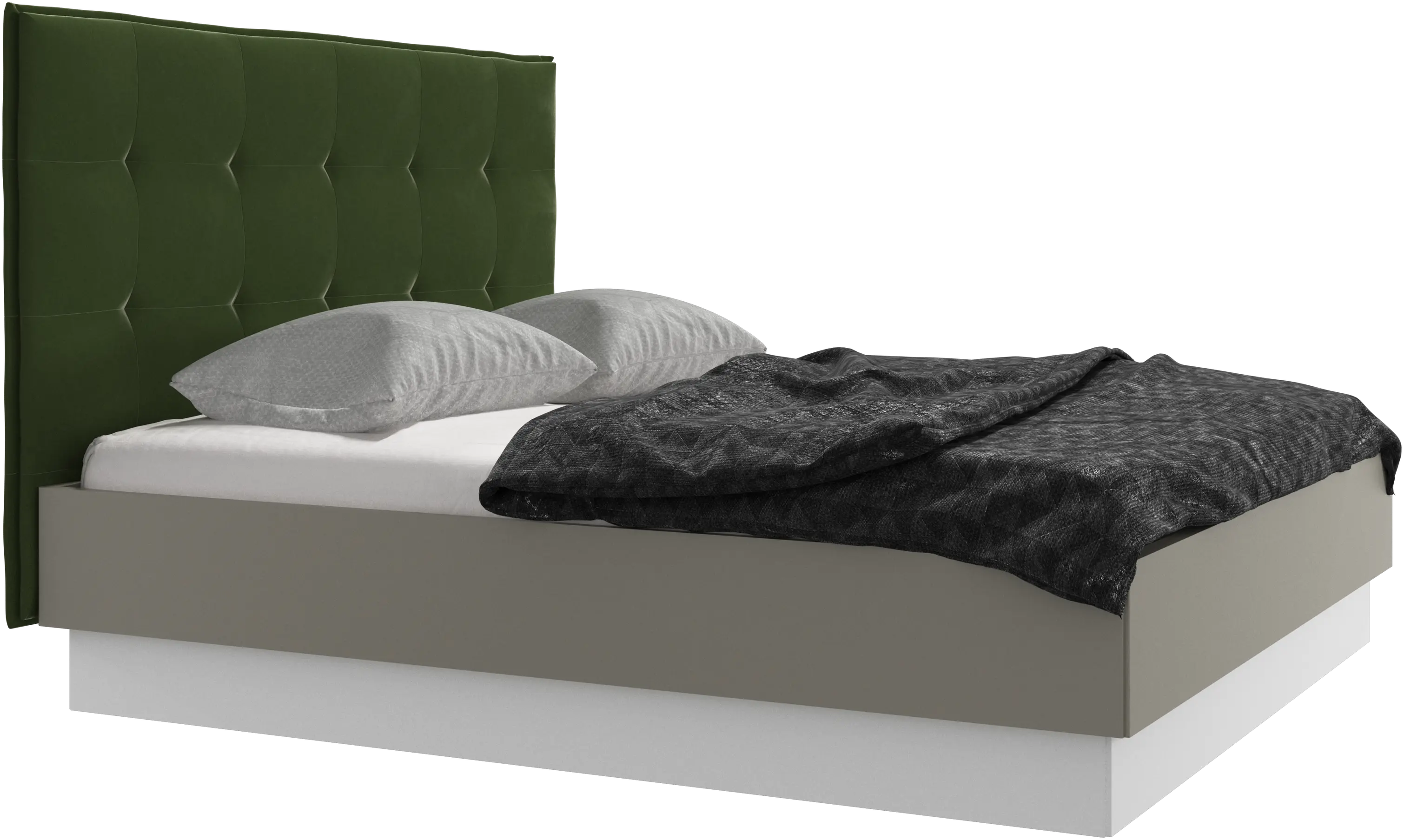 Lugano storage bed with lift-up frame and slats, excl. mattress