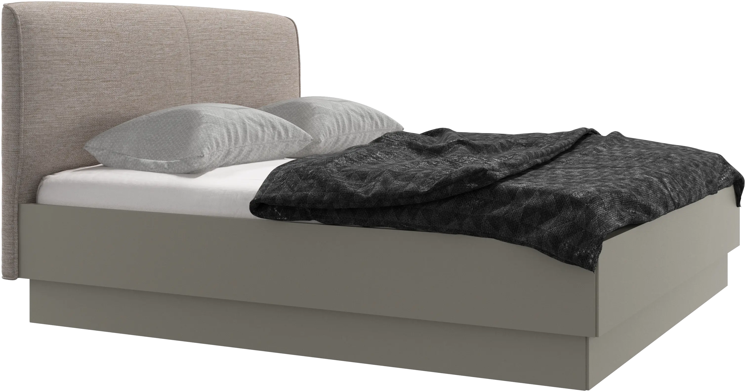 Houston, upholstered bed with storage
