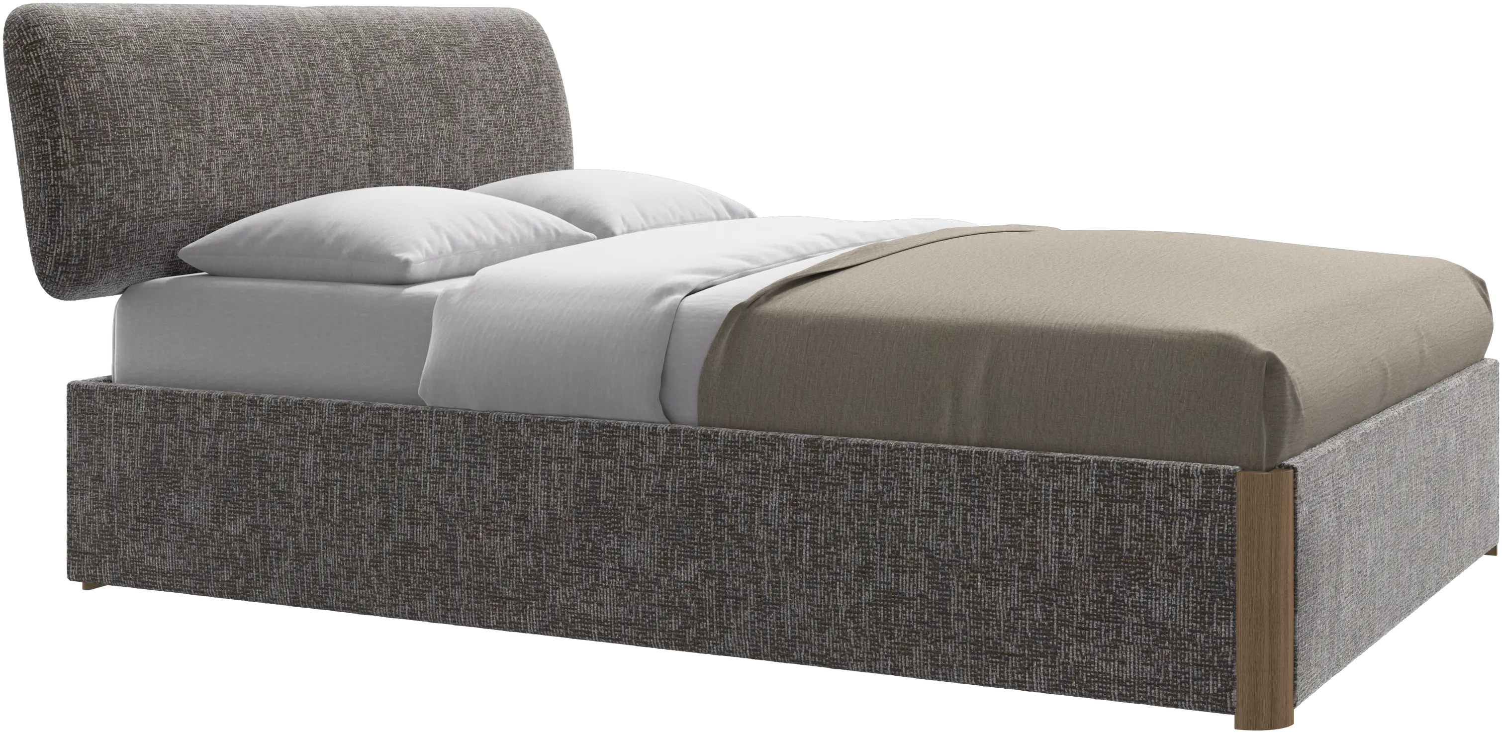 Element bed, bed-mounted headboard, with slats, excl. mattress