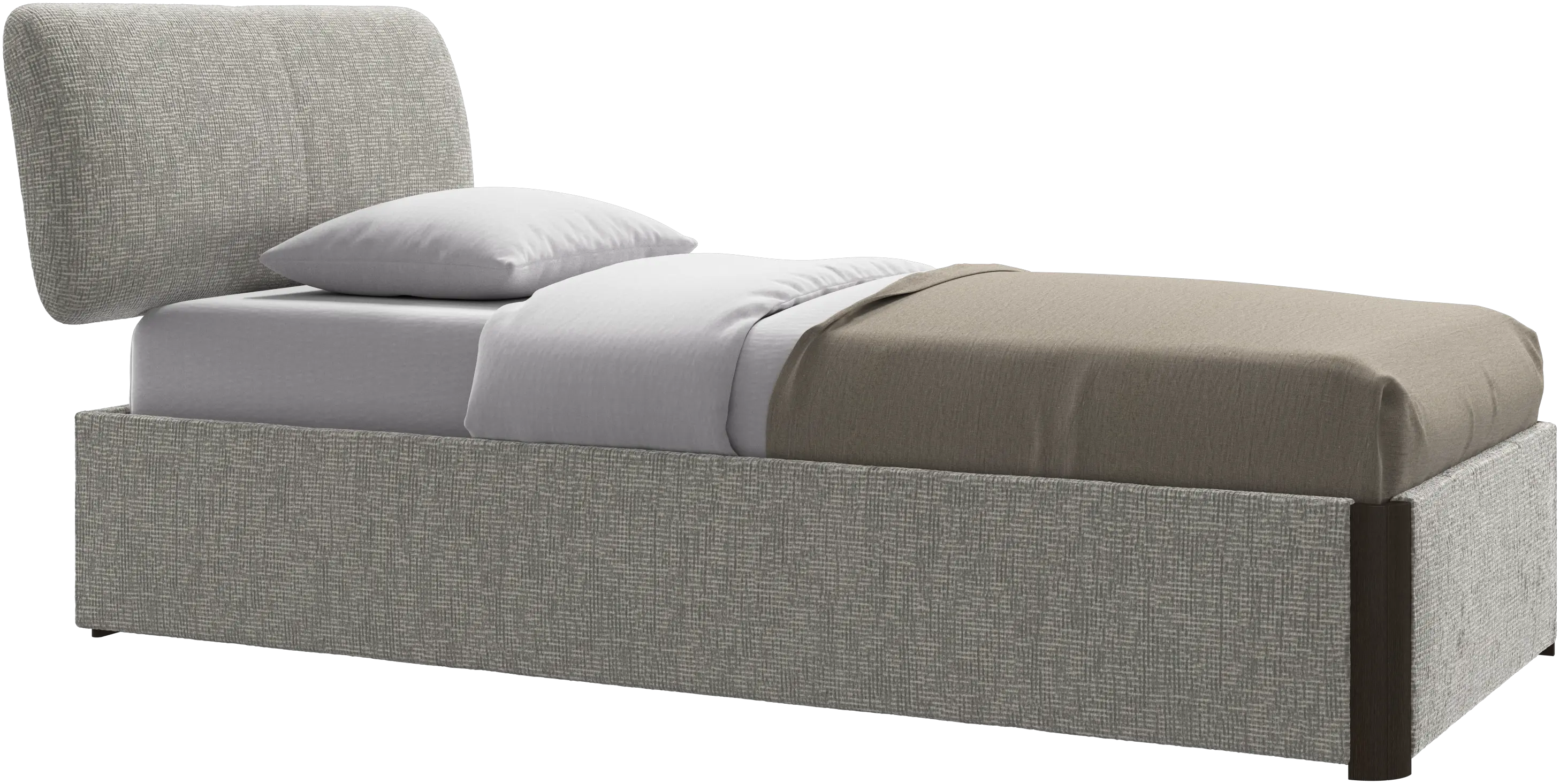 Element bed, bedgemonteerd hoofdbord, met latten en opbergoplossing, excl. matras