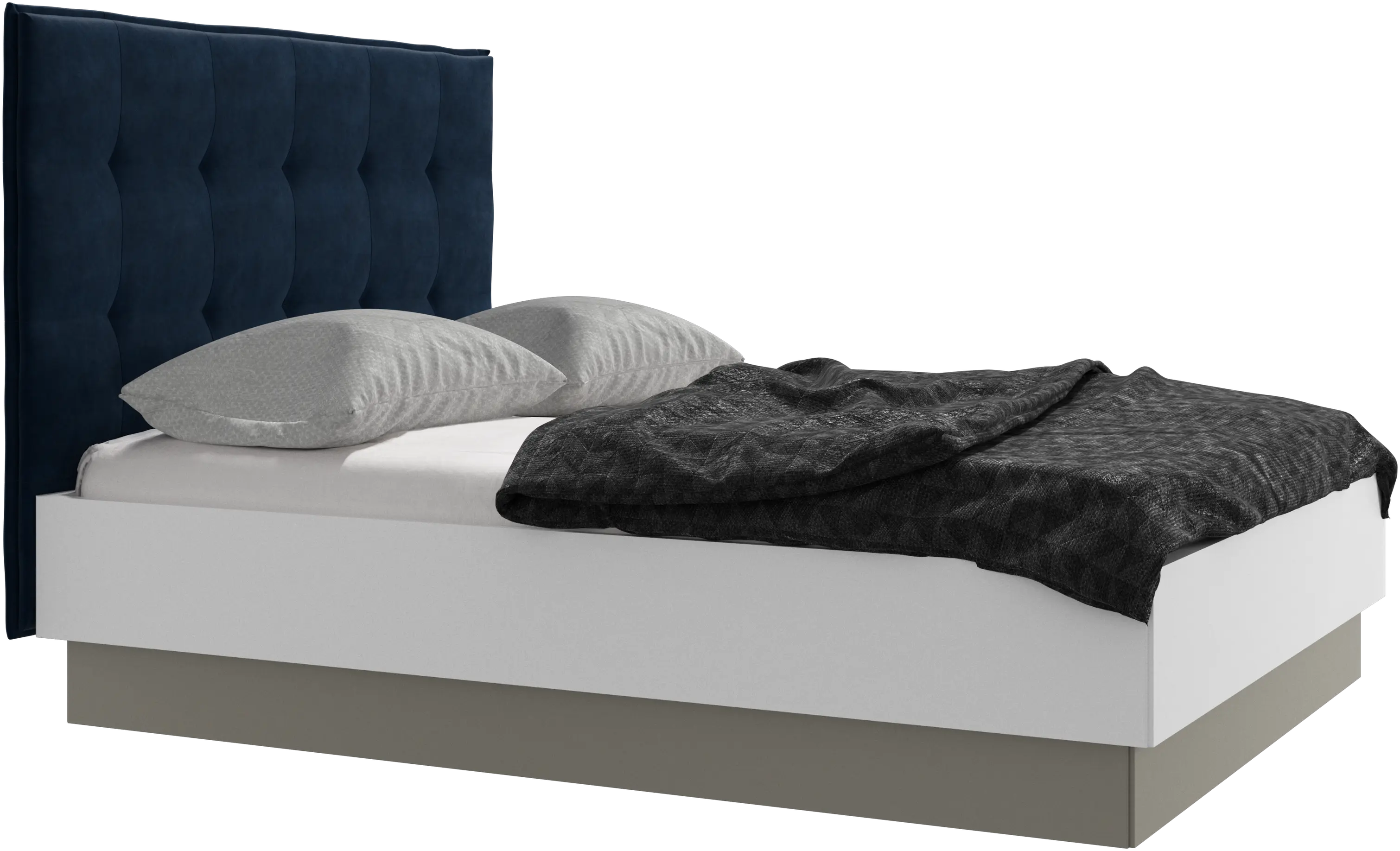 Lugano storage bed with lift-up frame and slats, excl. mattress