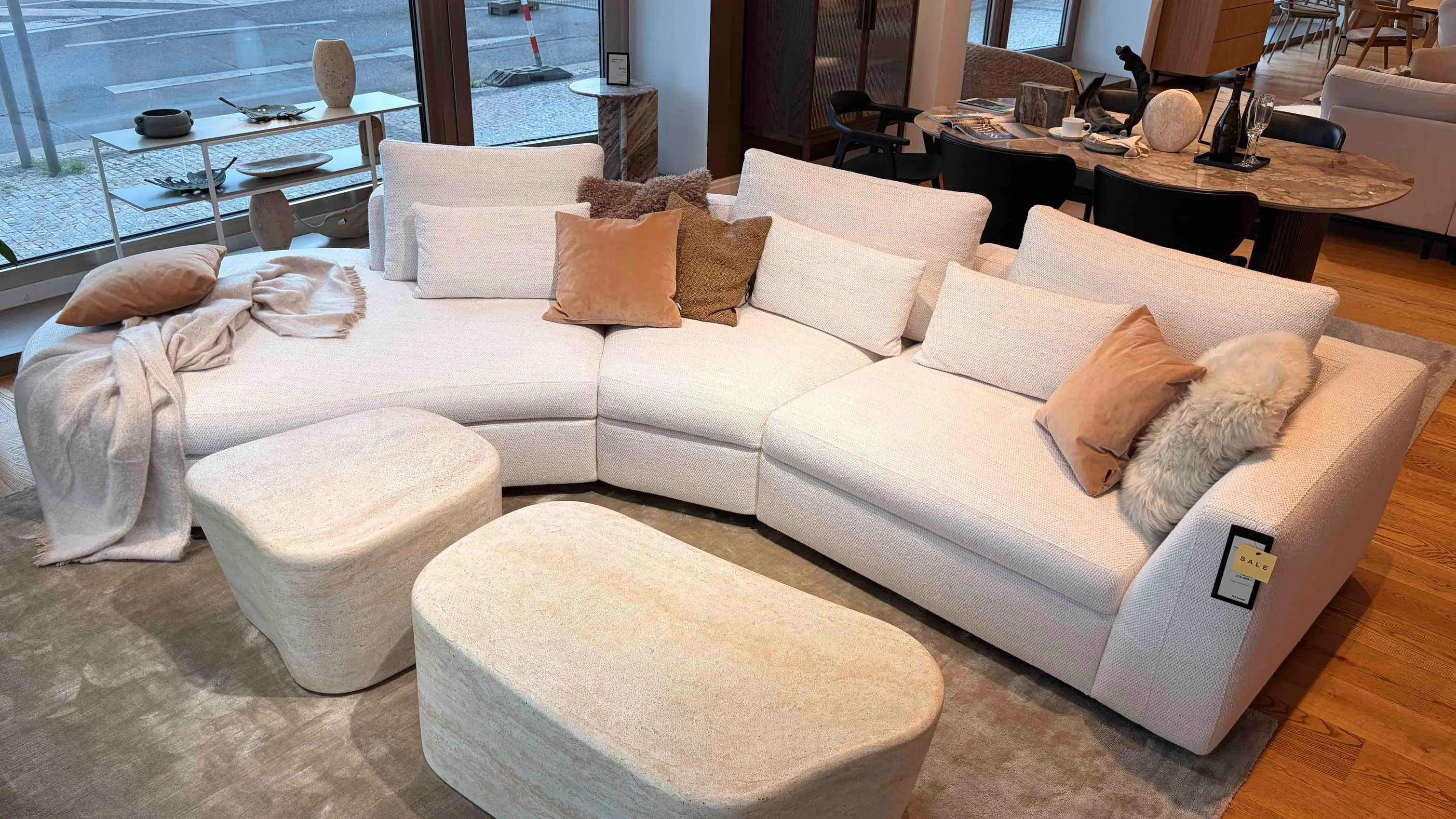 Sofas Bergamo pohovka s okrouhlým otevřeným koncem, levá, UŠETŘETE 25%