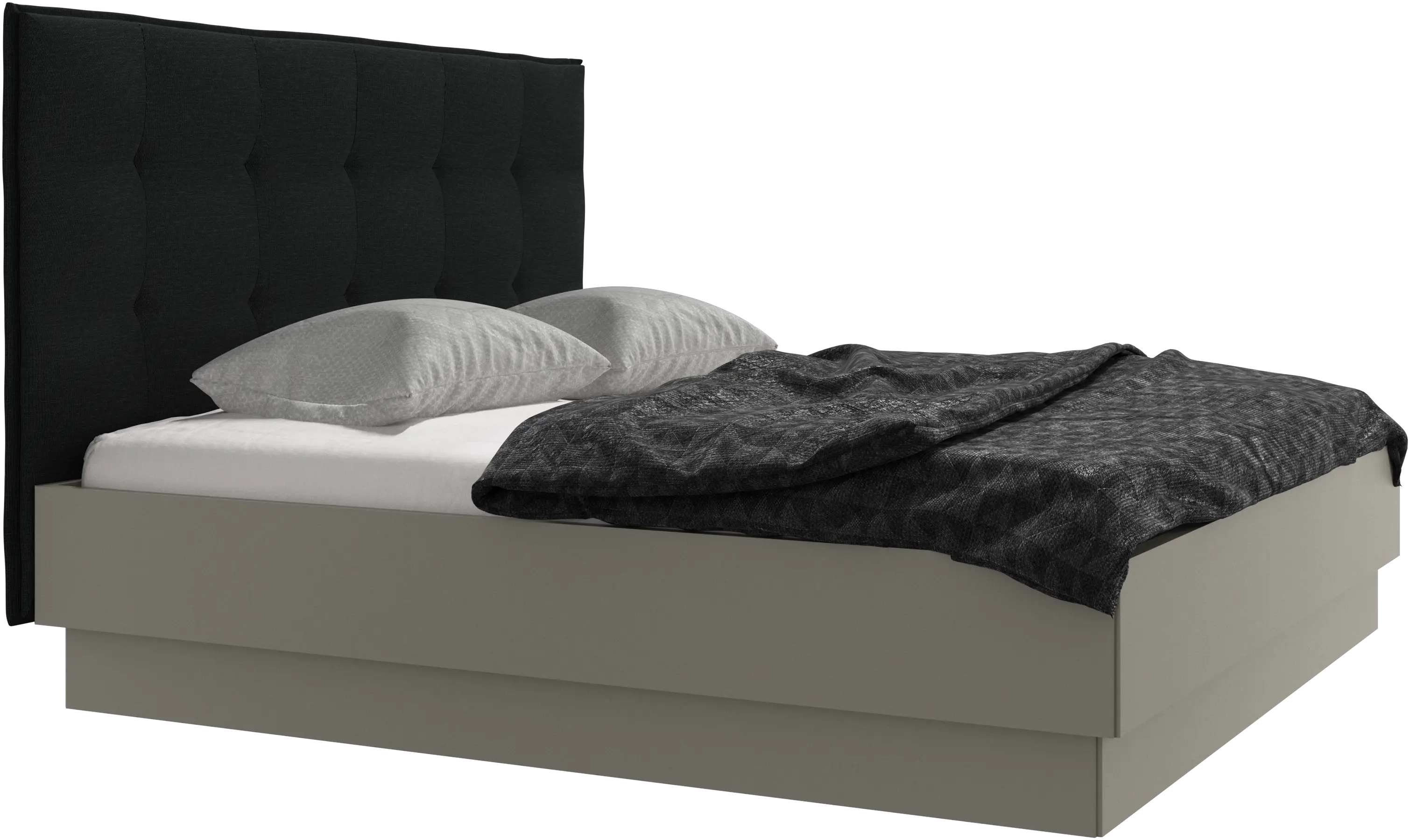 Lugano storage bed with lift-up frame and slats, excl. mattress