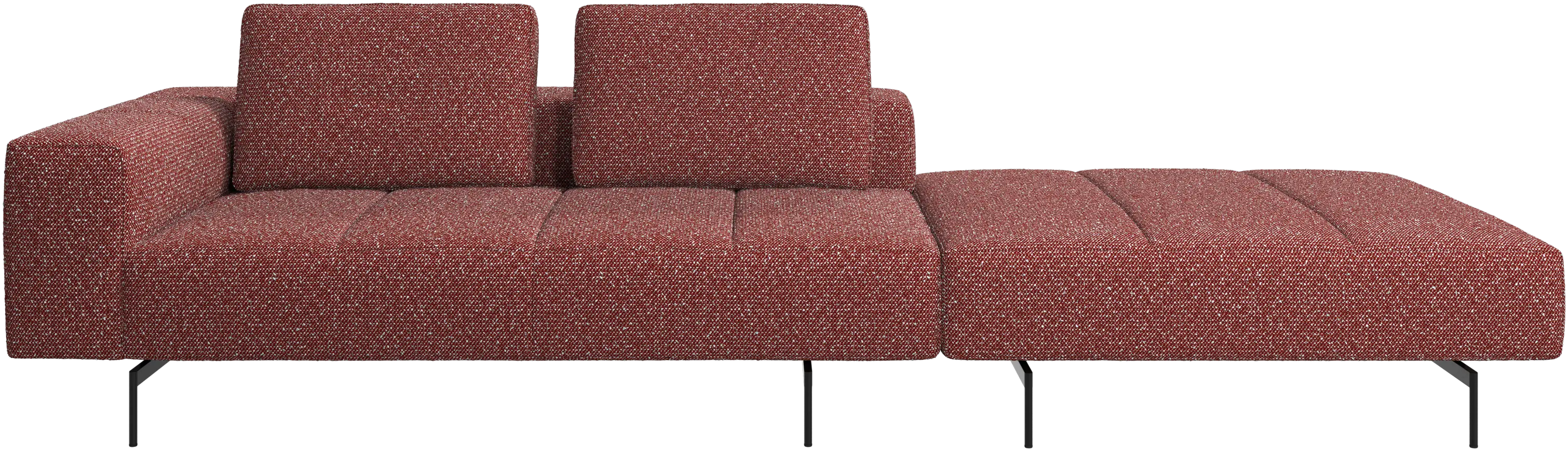 Amsterdam sofa with footstool on right side