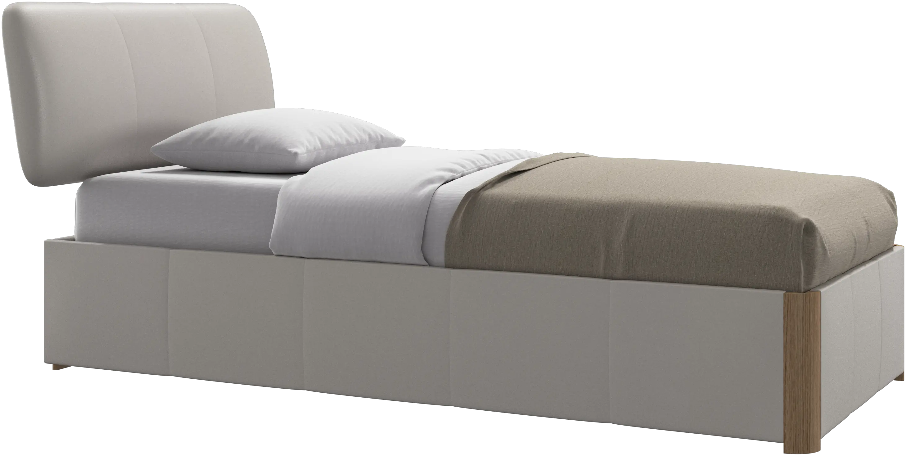 Element bed, bed-mounted headboard, with slats, excl. mattress
