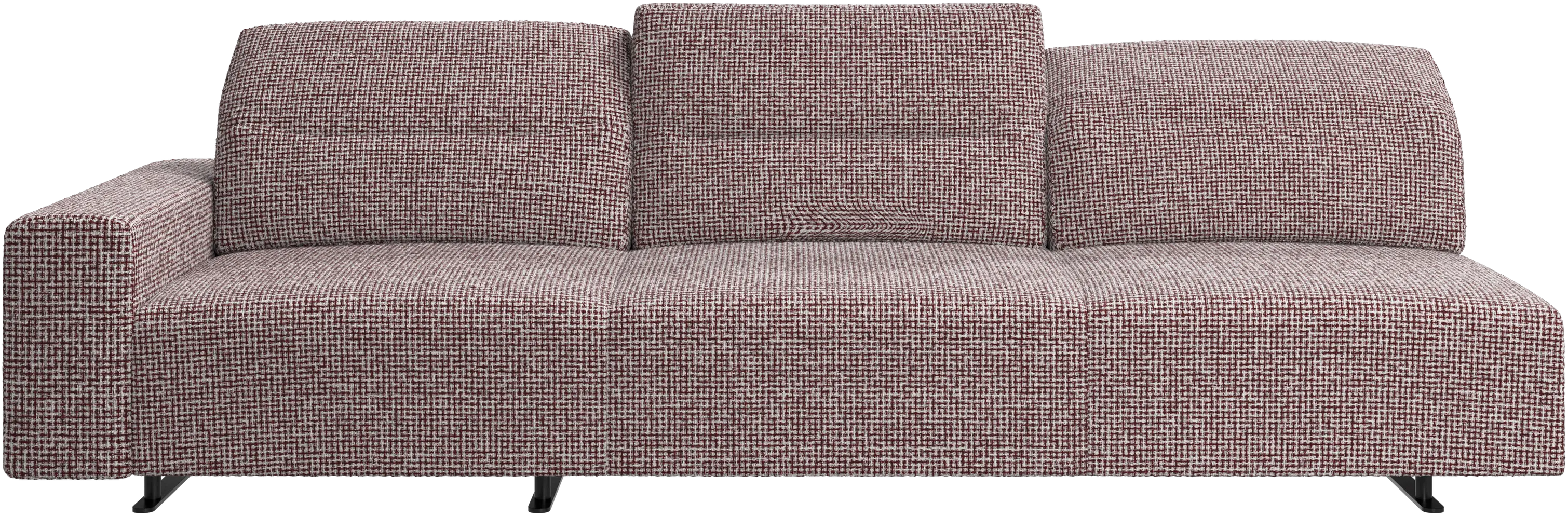 Hampton sofa with adjustable back and storage on the left side