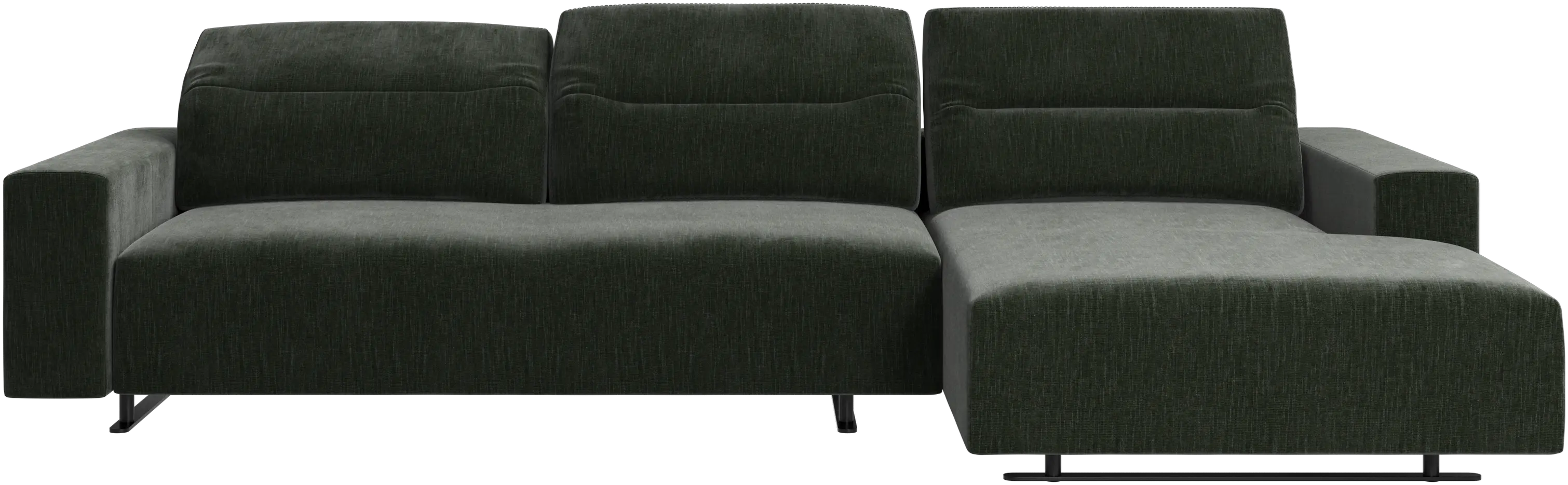 Hampton sofa with adjustable back and resting unit left side