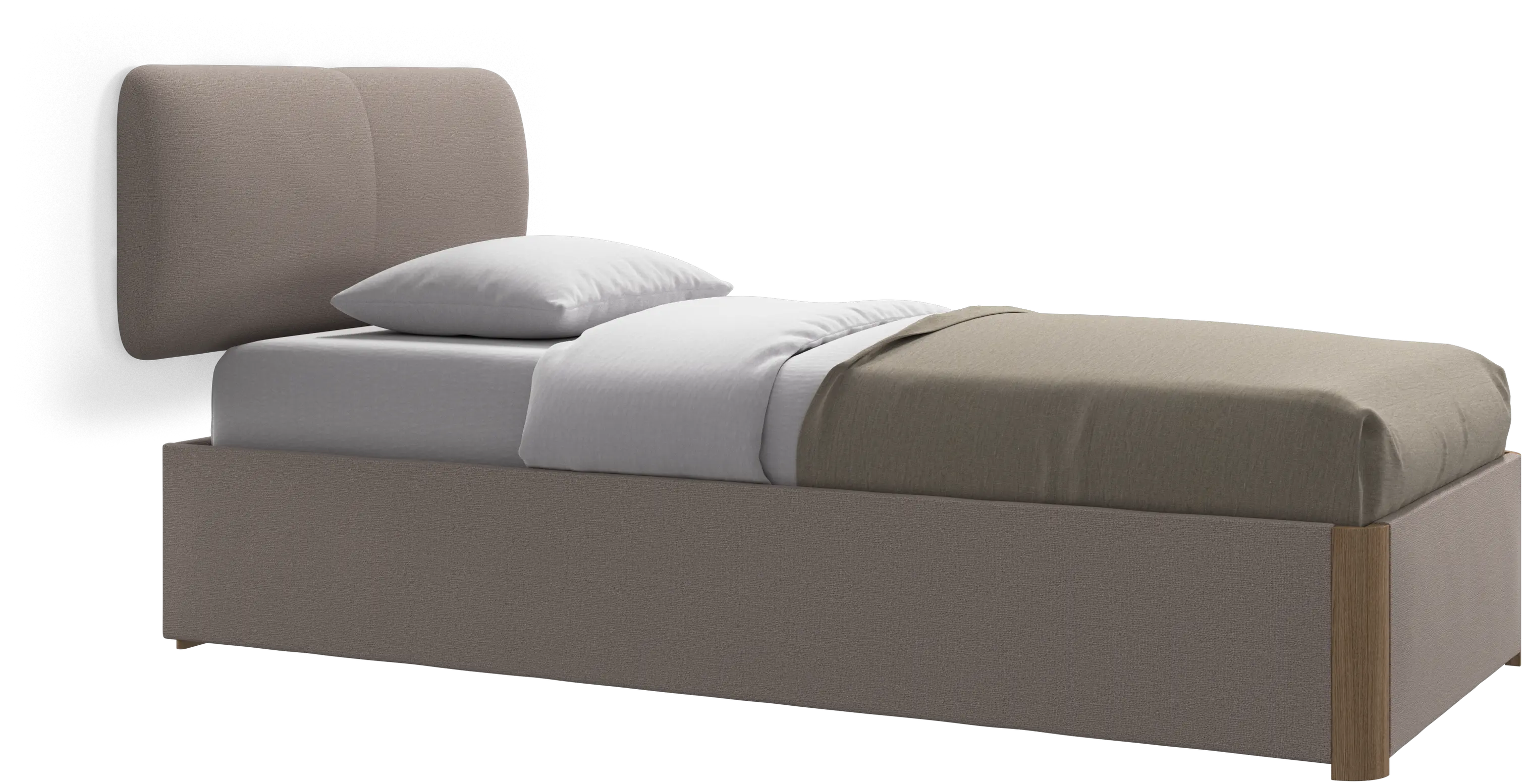 Element bed, wall-mounted headboard, with slats, excl. mattress