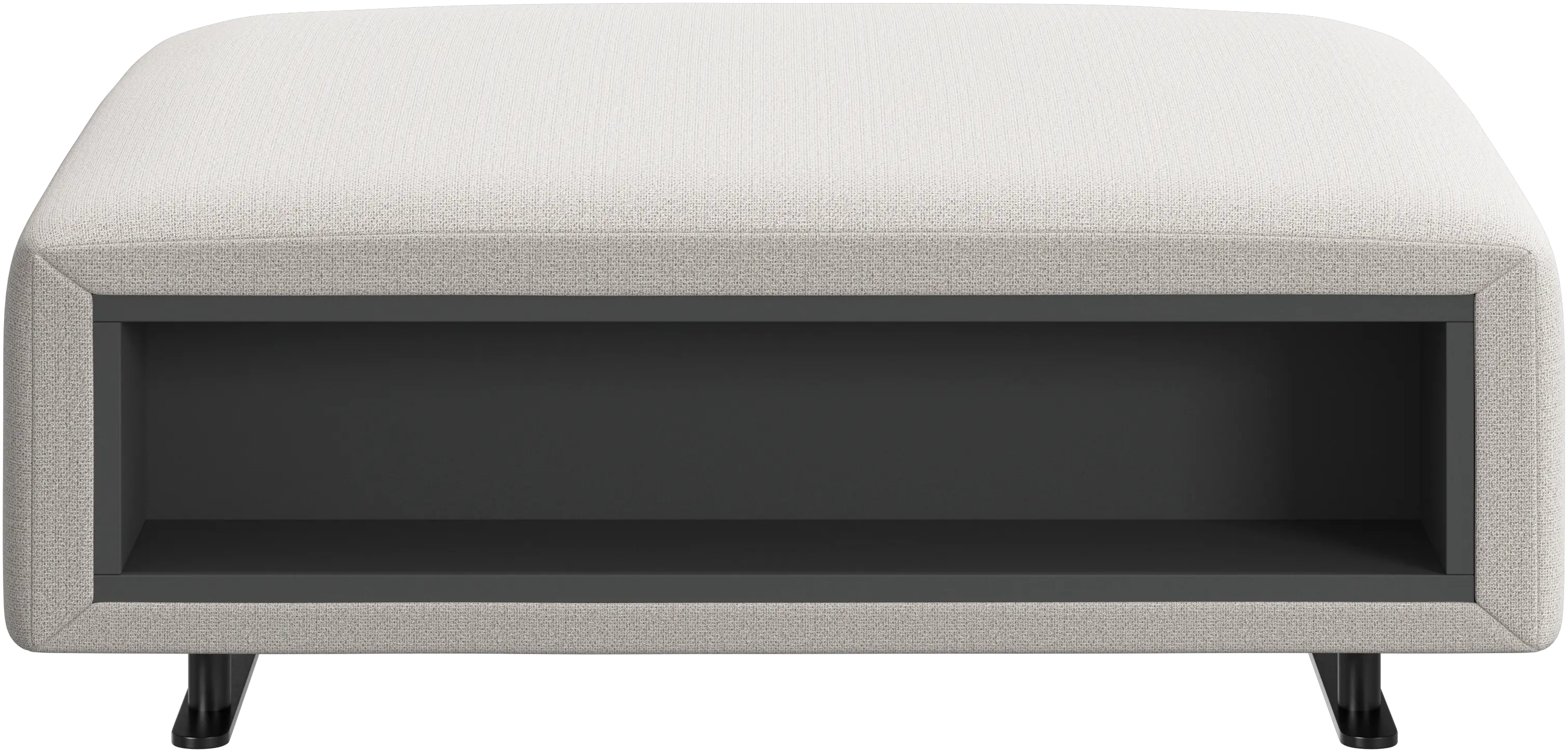 Hampton pouf with storage left and right sides