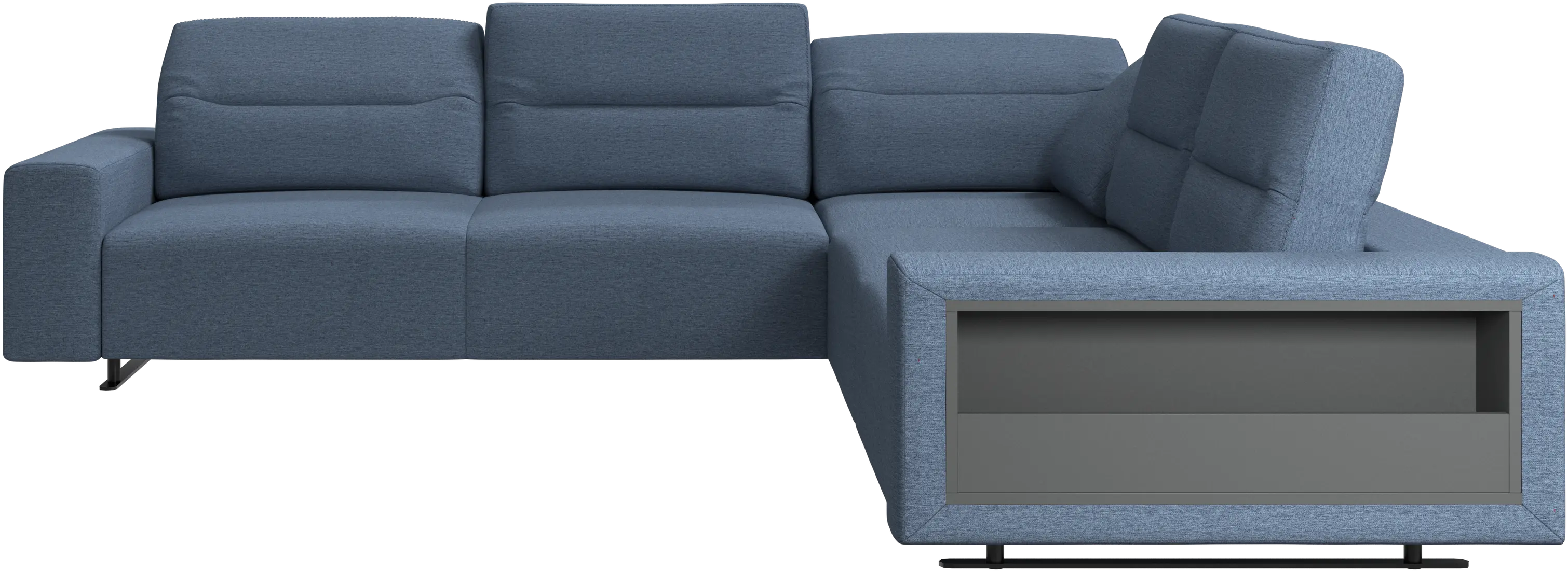 Hampton corner sofa with adjustable back and storage