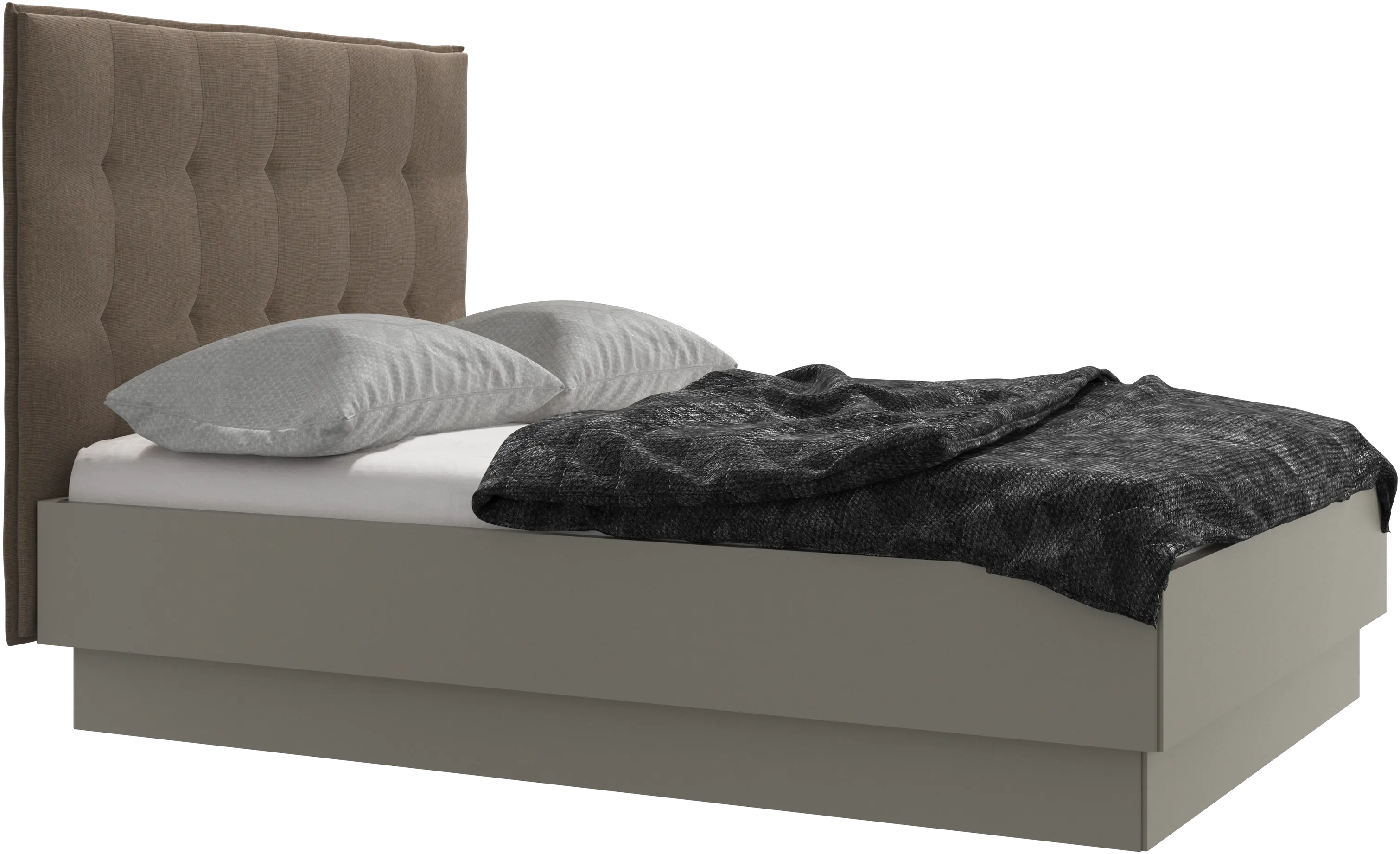 Lugano storage bed with lift-up frame and slats, excl. mattress