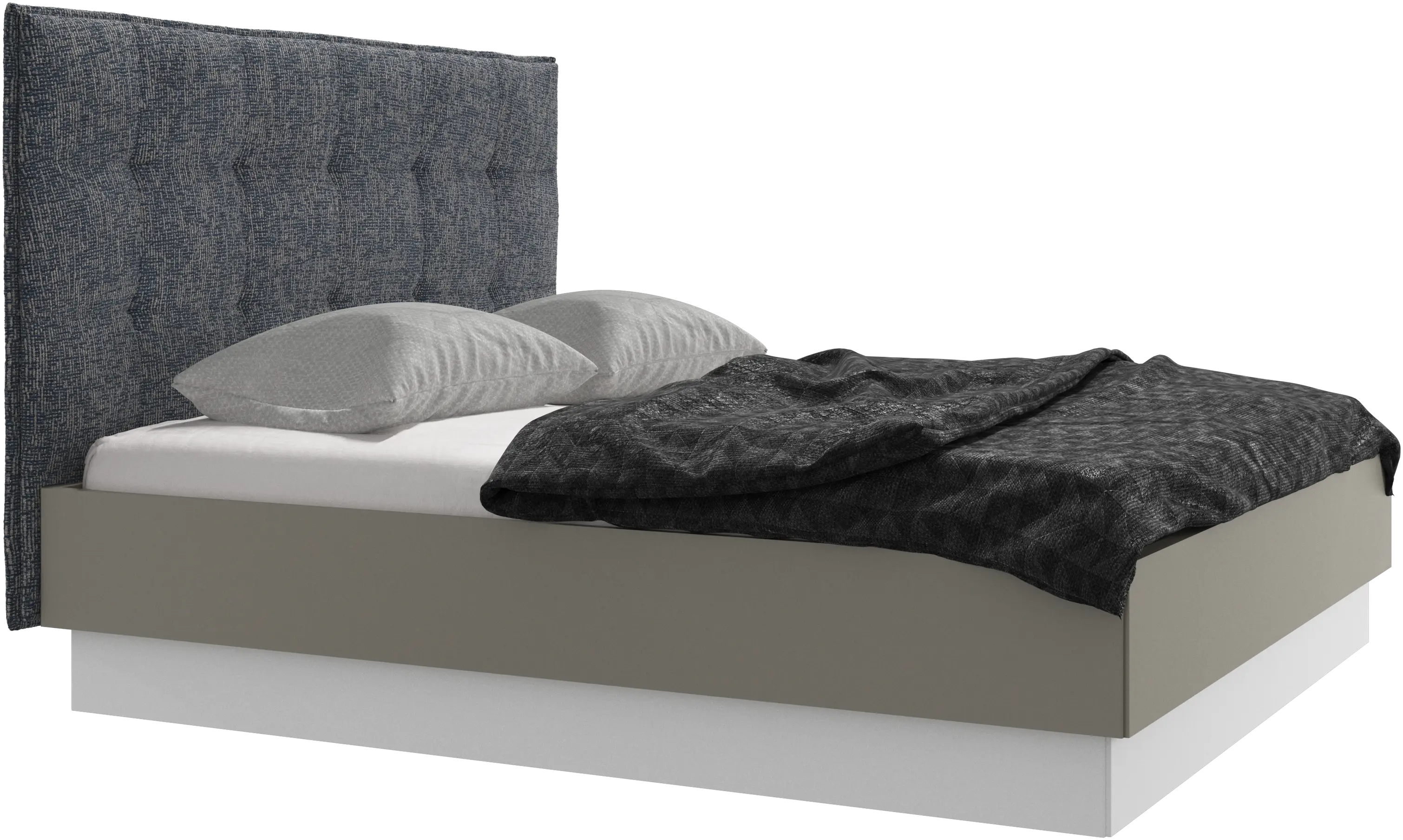 Lugano storage bed with lift-up frame and slats, excl. mattress