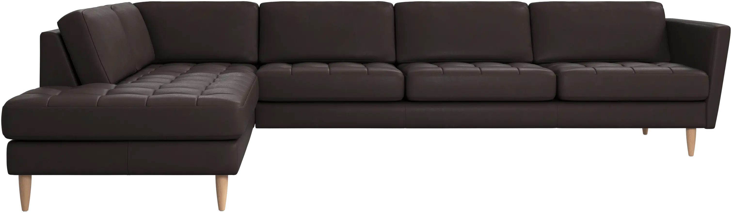 Osaka corner sofa with lounging unit, tufted seat