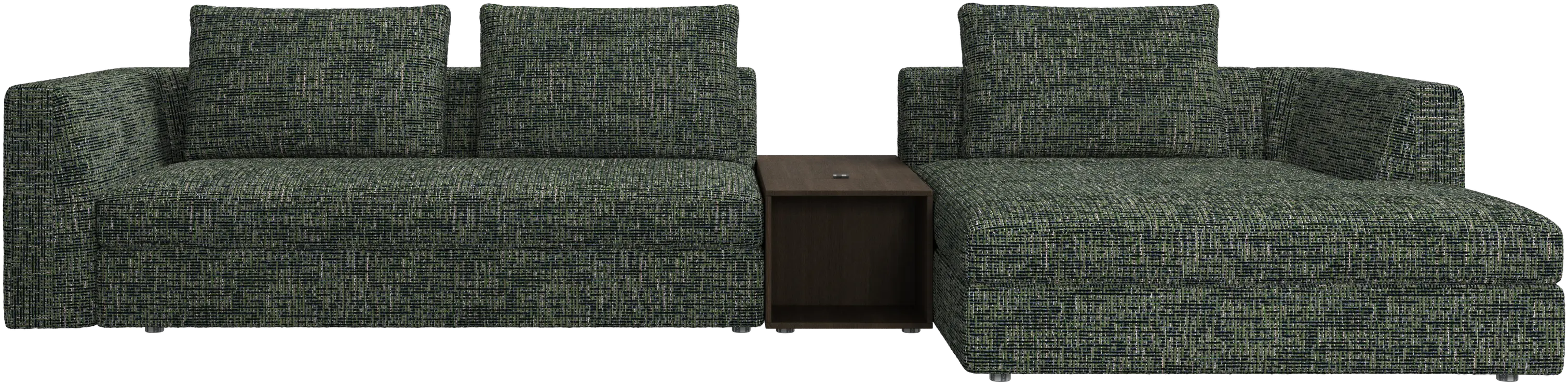 Bergamo chaise longue sofa with storage