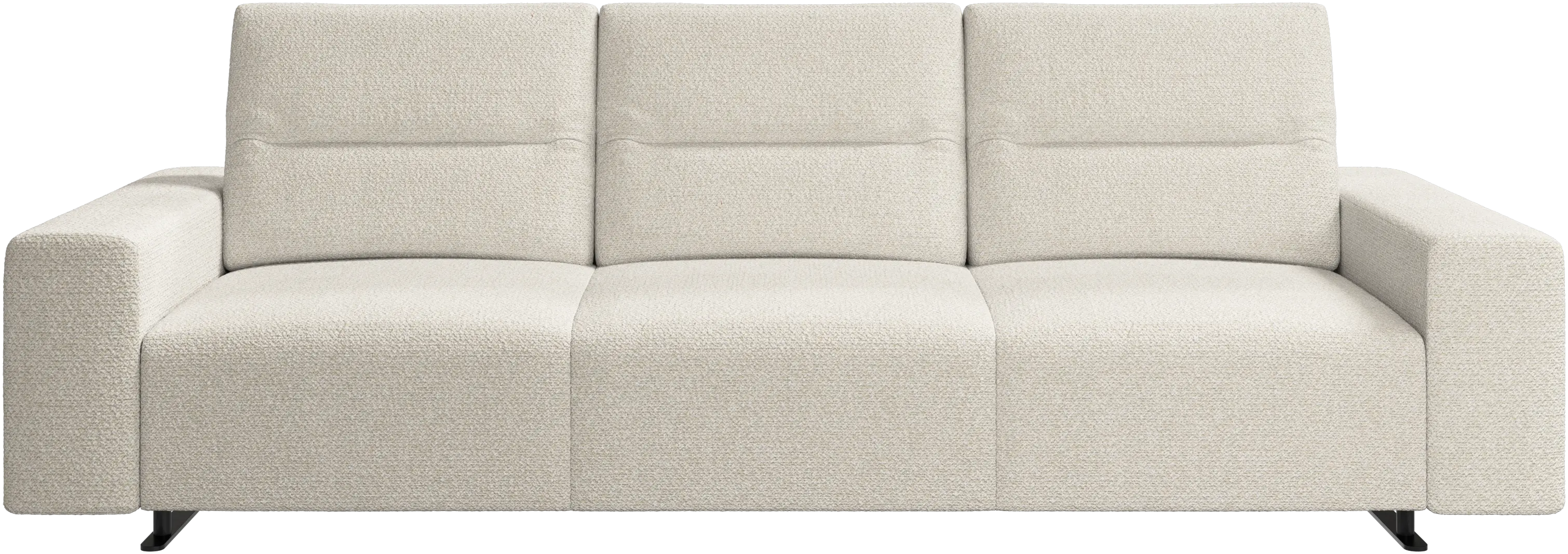 Hampton sofa with adjustable back and storage on the right side