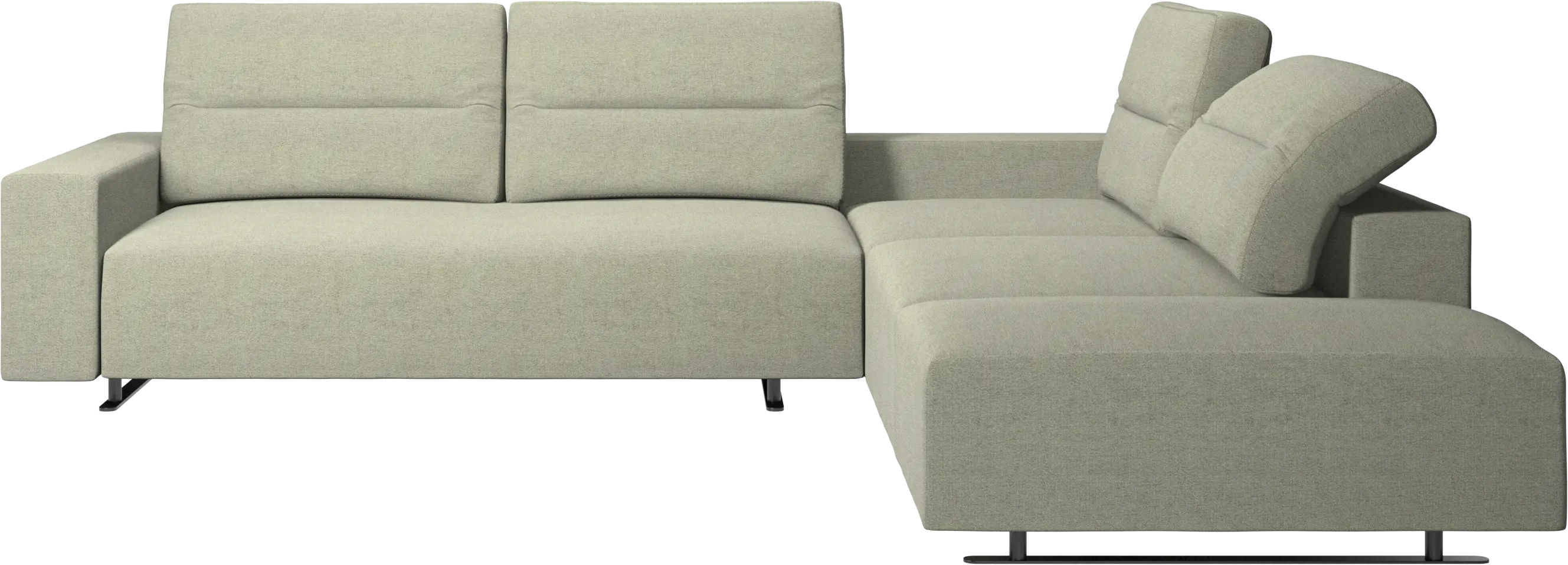 Hampton corner sofa with adjustable back and lounging unit