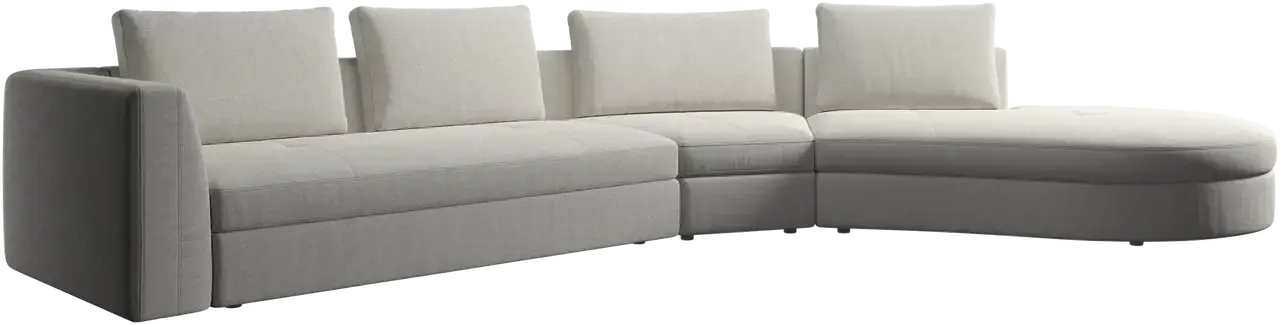 Sofas Bergamo Bergamo Sofa mit rundem Loungemodul,rechts
