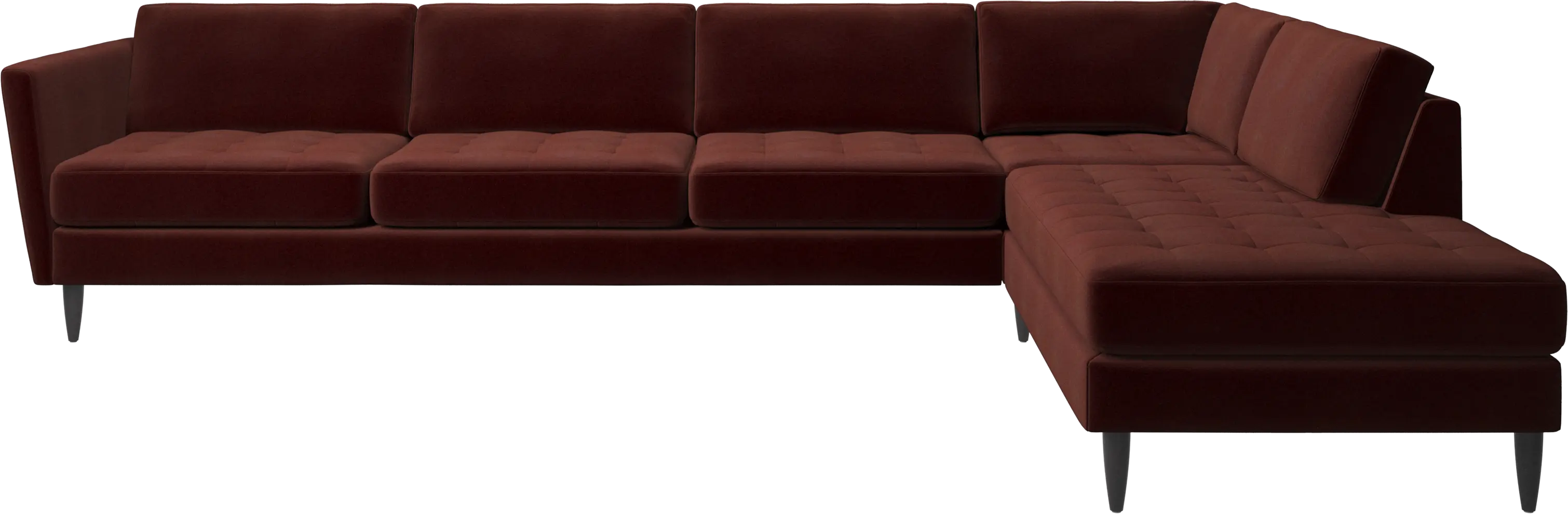 Osaka corner sofa with lounging unit, tufted seat