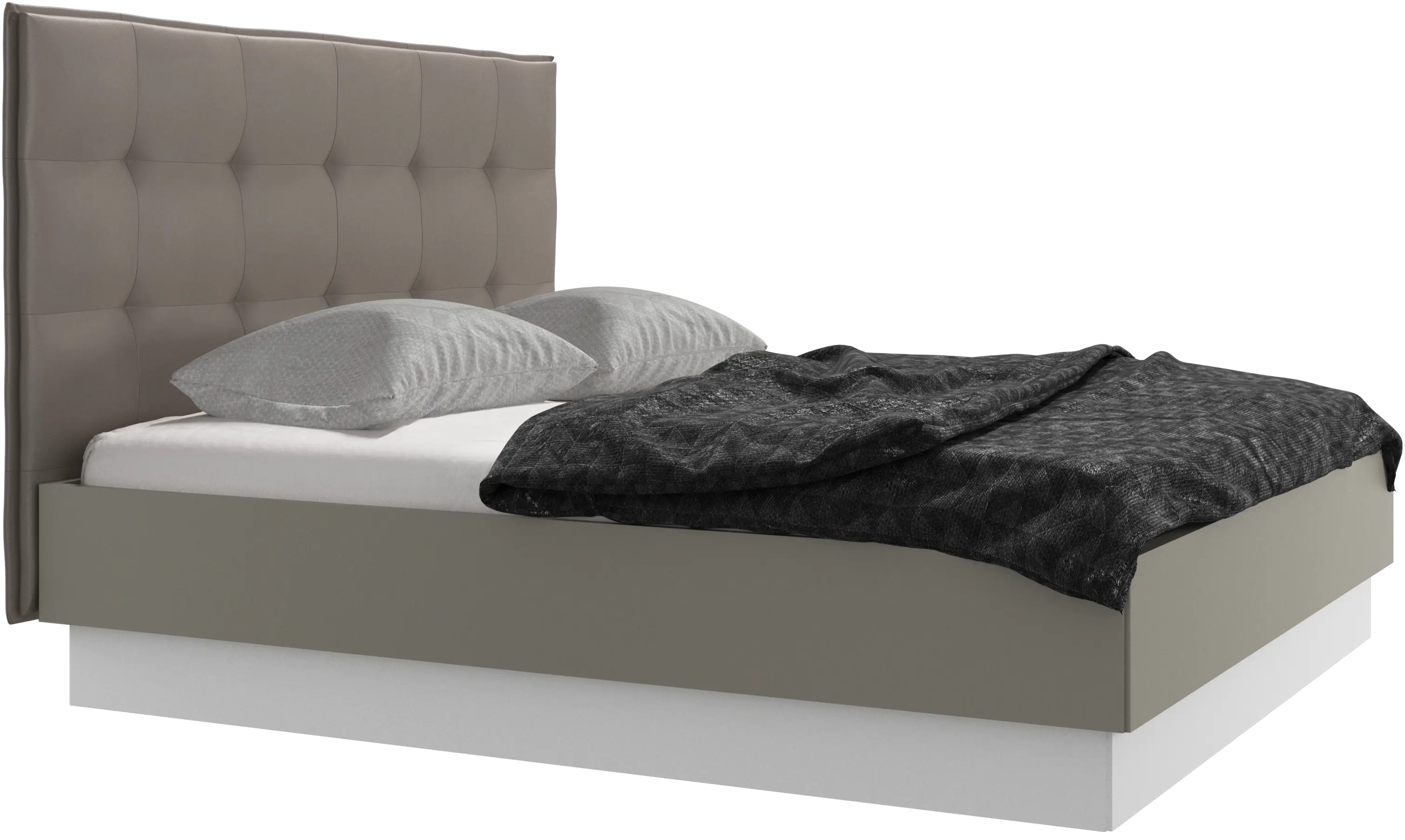 Lugano storage bed with lift-up frame and slats, excl. mattress