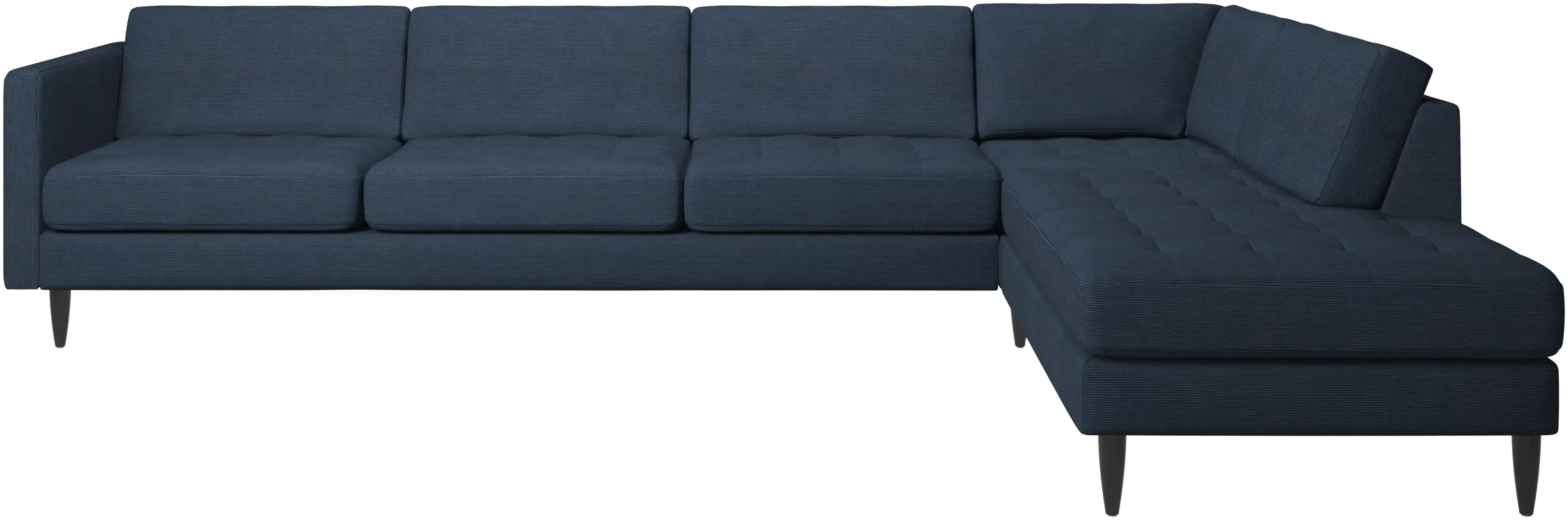 Osaka corner sofa with lounging unit, tufted seat