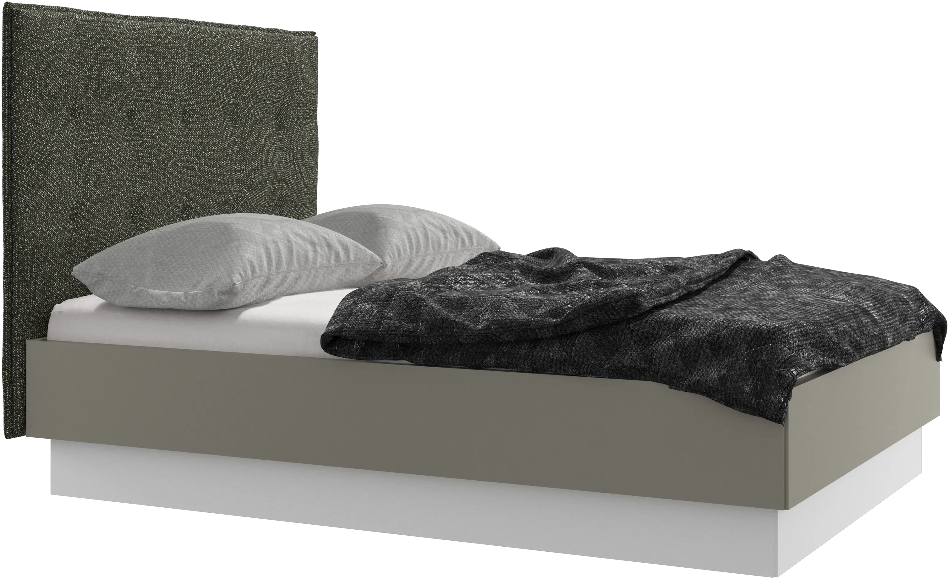 Lugano storage bed with lift-up frame and slats, excl. mattress