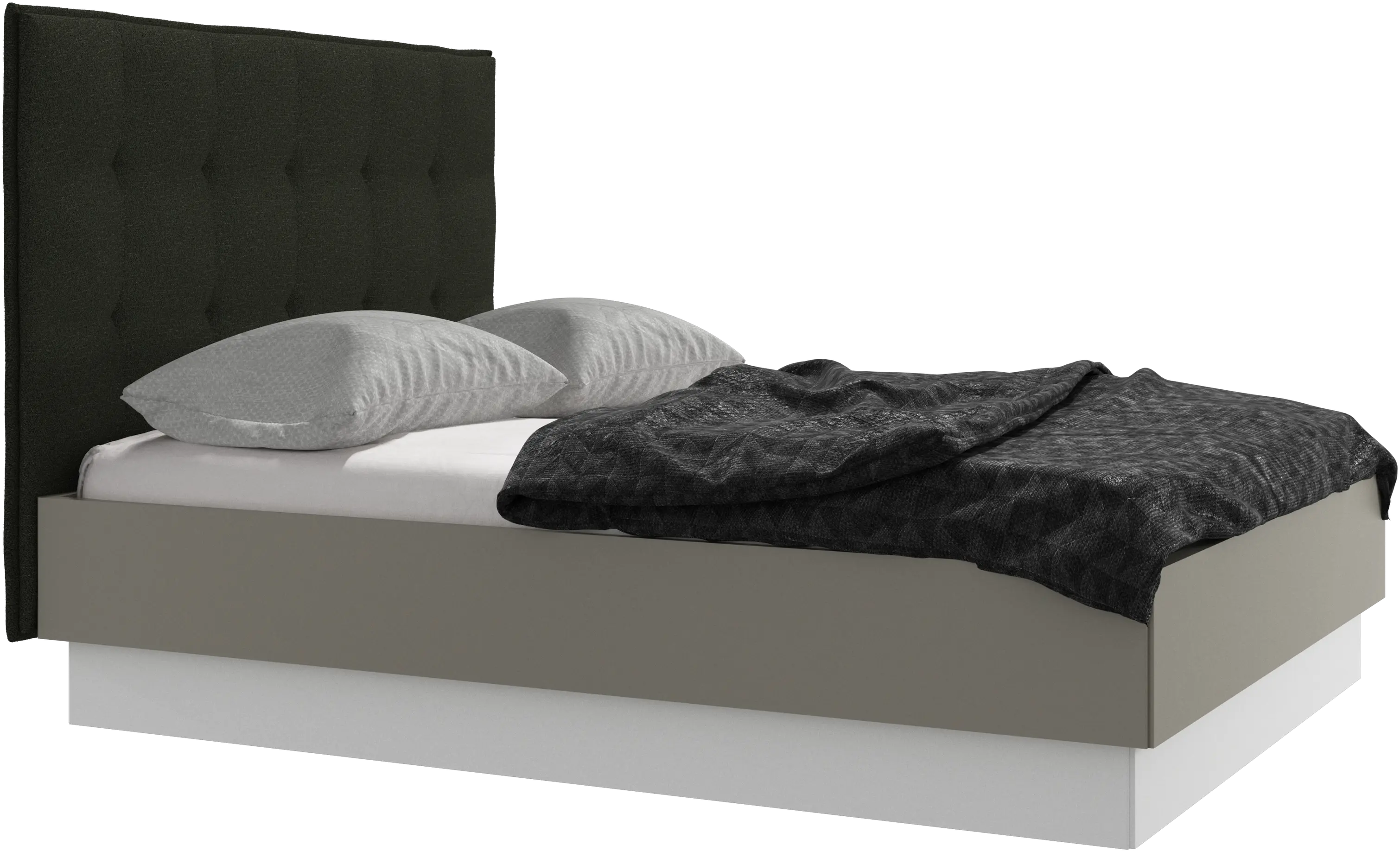 Lugano storage bed with lift-up frame and slats, excl. mattress