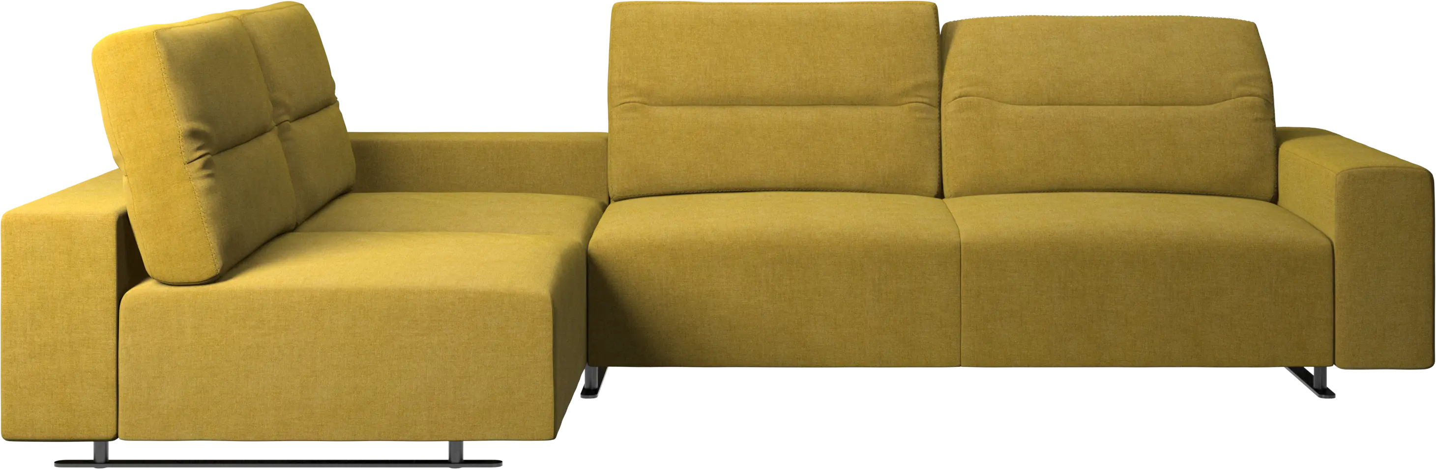 Hampton corner sofa with adjustable back and storage on right side
