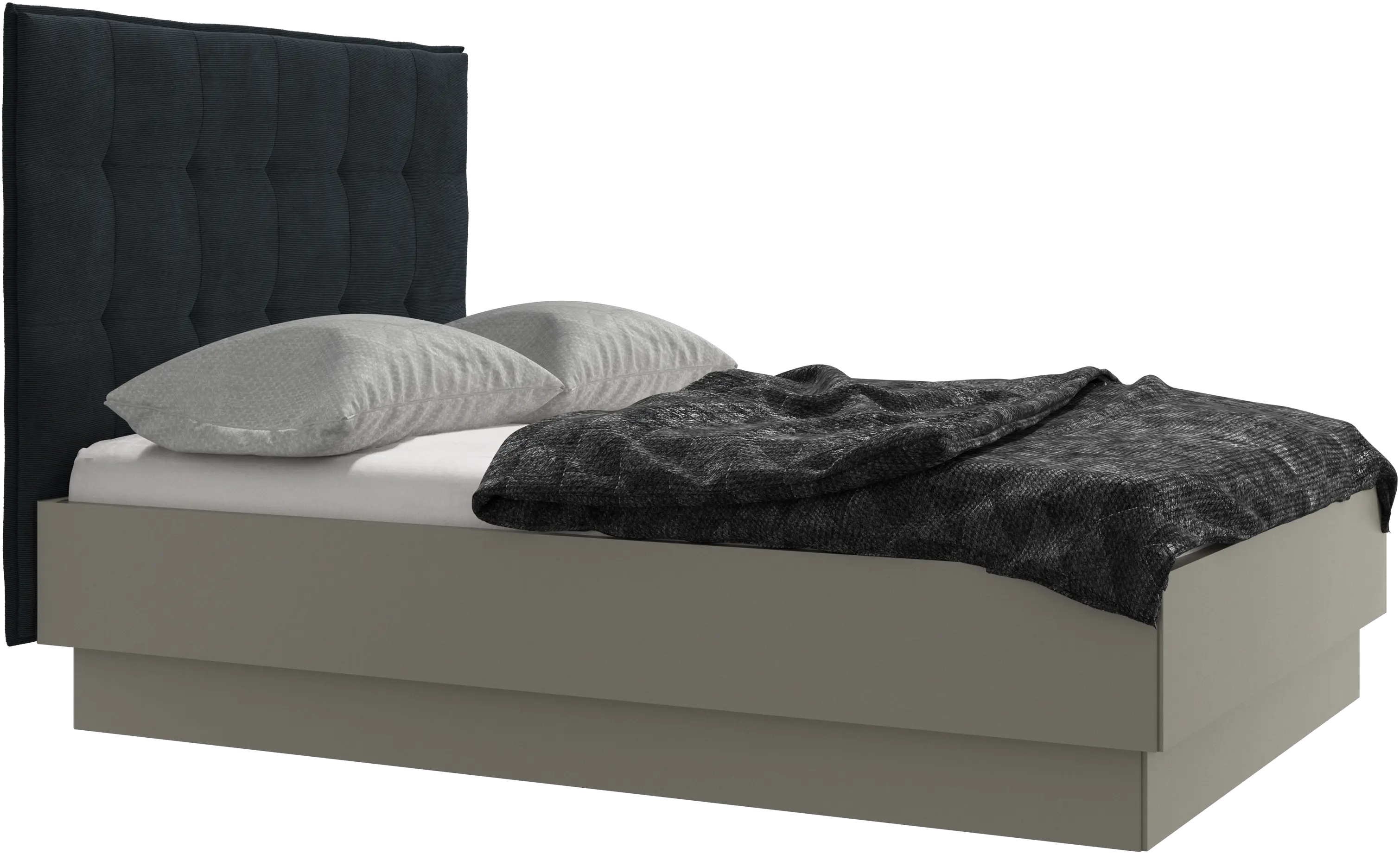 Cama con canapé Lugano, estructura elevable y tablado, no incluye colchón