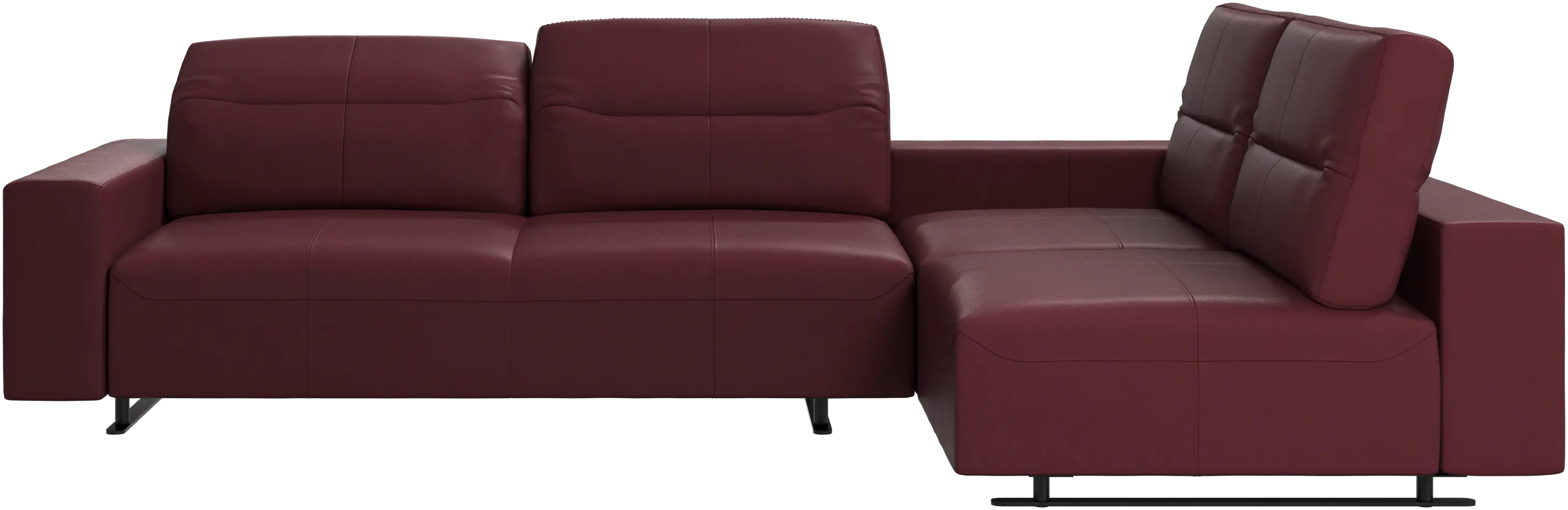 Hampton corner sofa with adjustable back and storage on left side