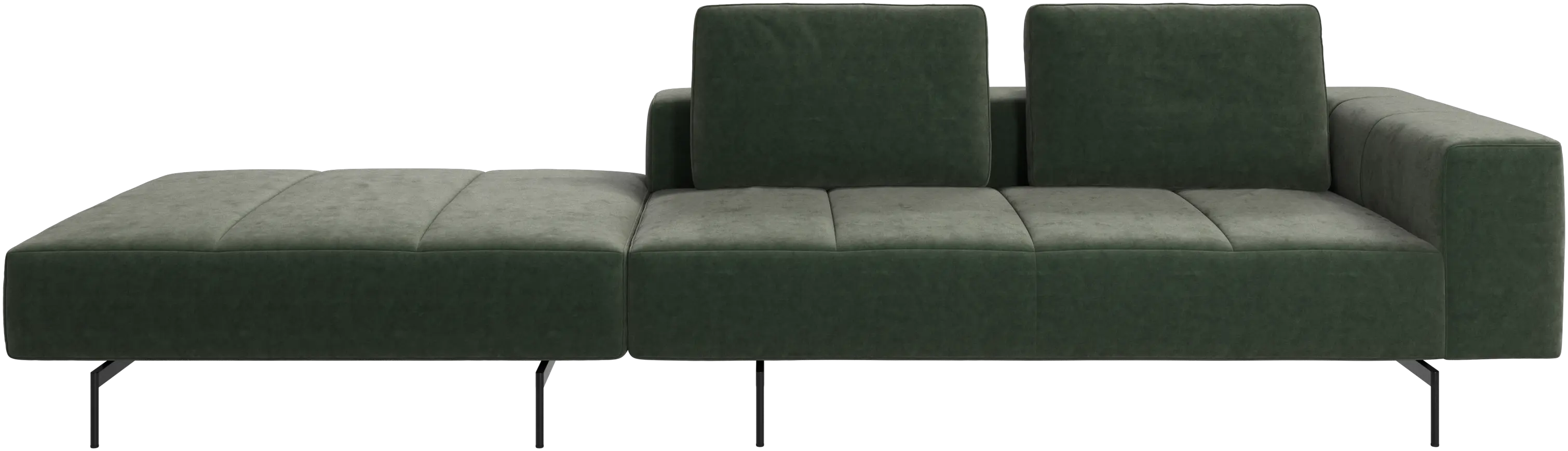 Amsterdam sofa with footstool on left side