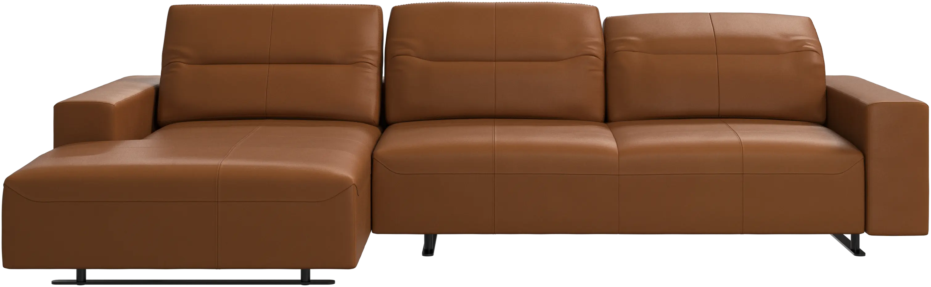 Hampton sofa with adjustable back and resting unit left side, storage right side