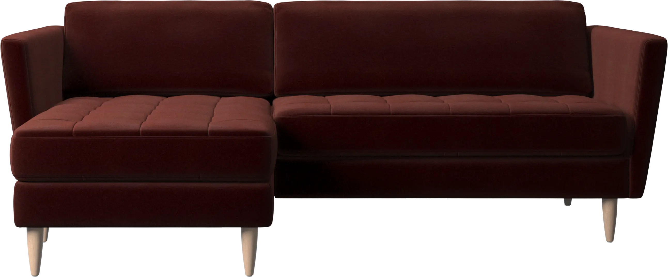 Osaka sofa with resting unit, tufted seat